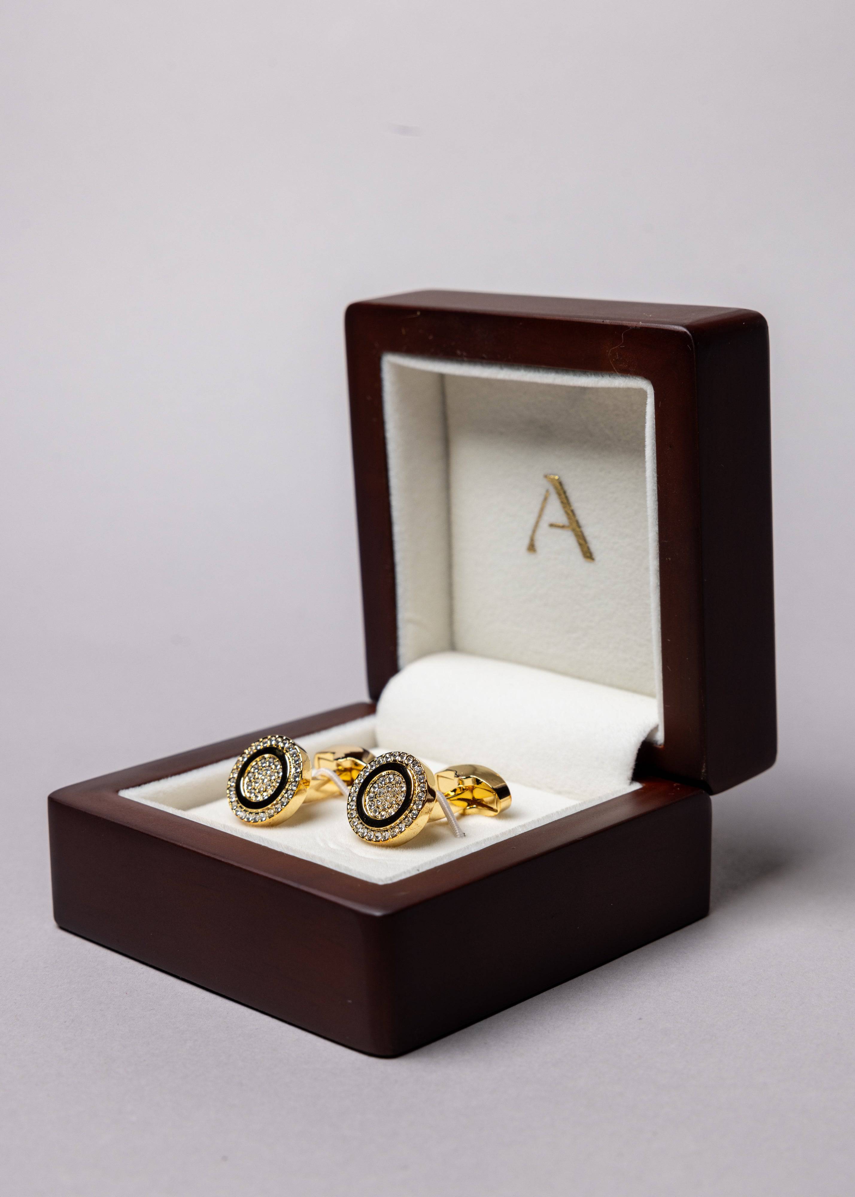 Swarovski Round Cubic Cufflinks - Atica Man