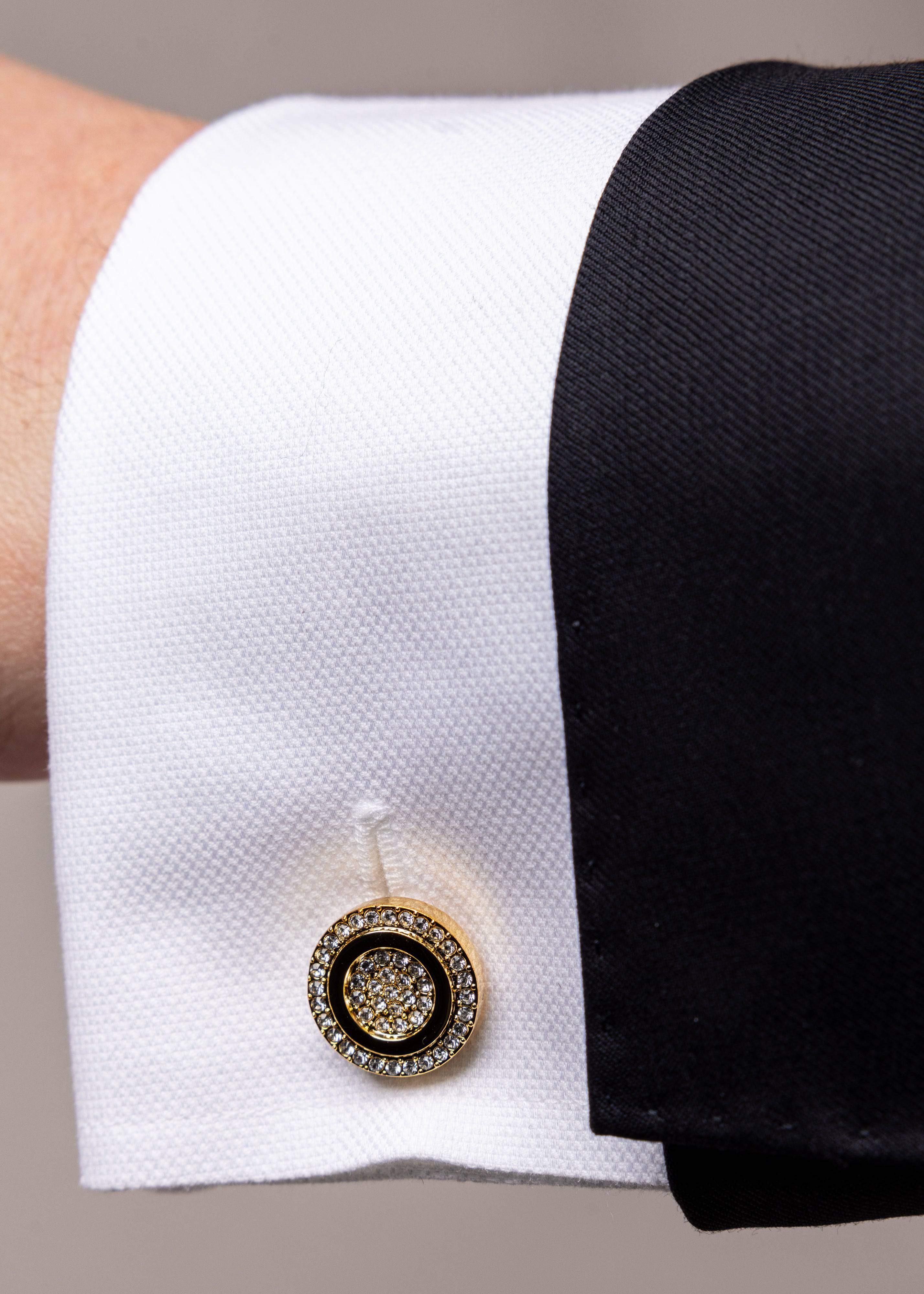 Swarovski Round Cubic Cufflinks - Atica Man