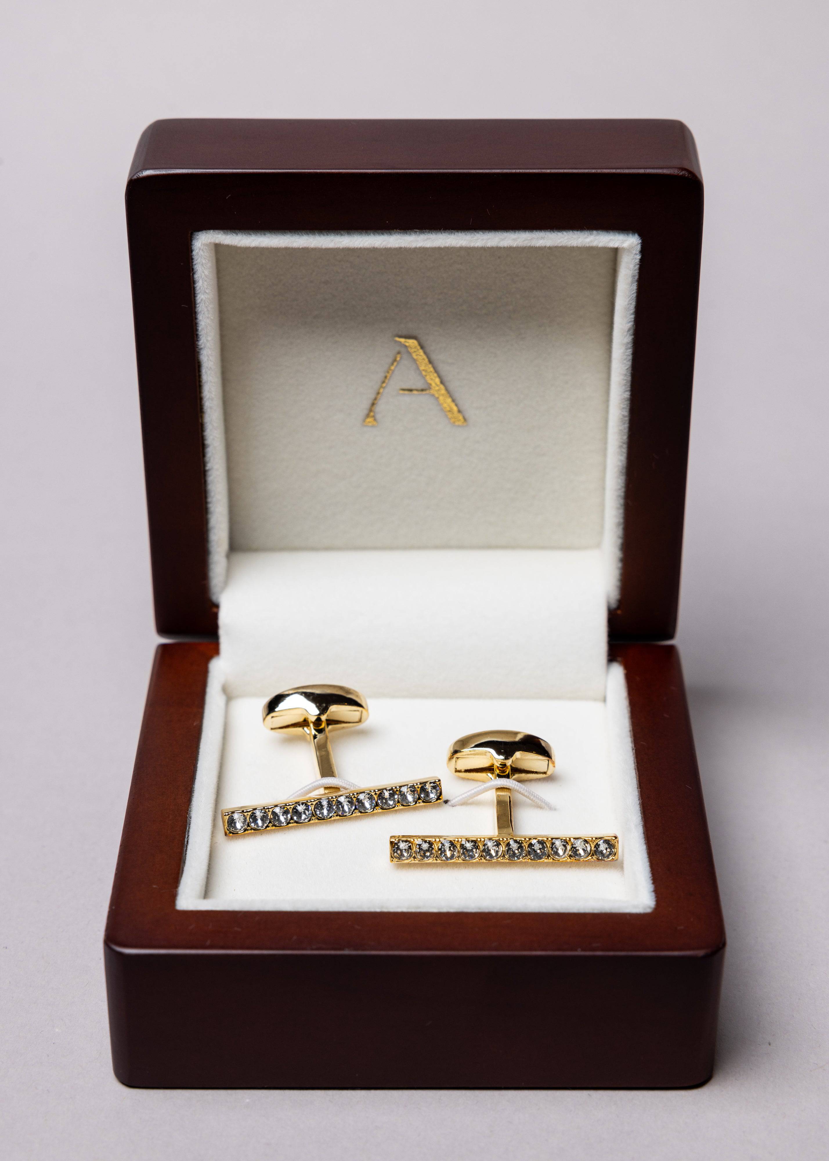 Swarovski Shimmer Bar Cufflinks - Atica Man