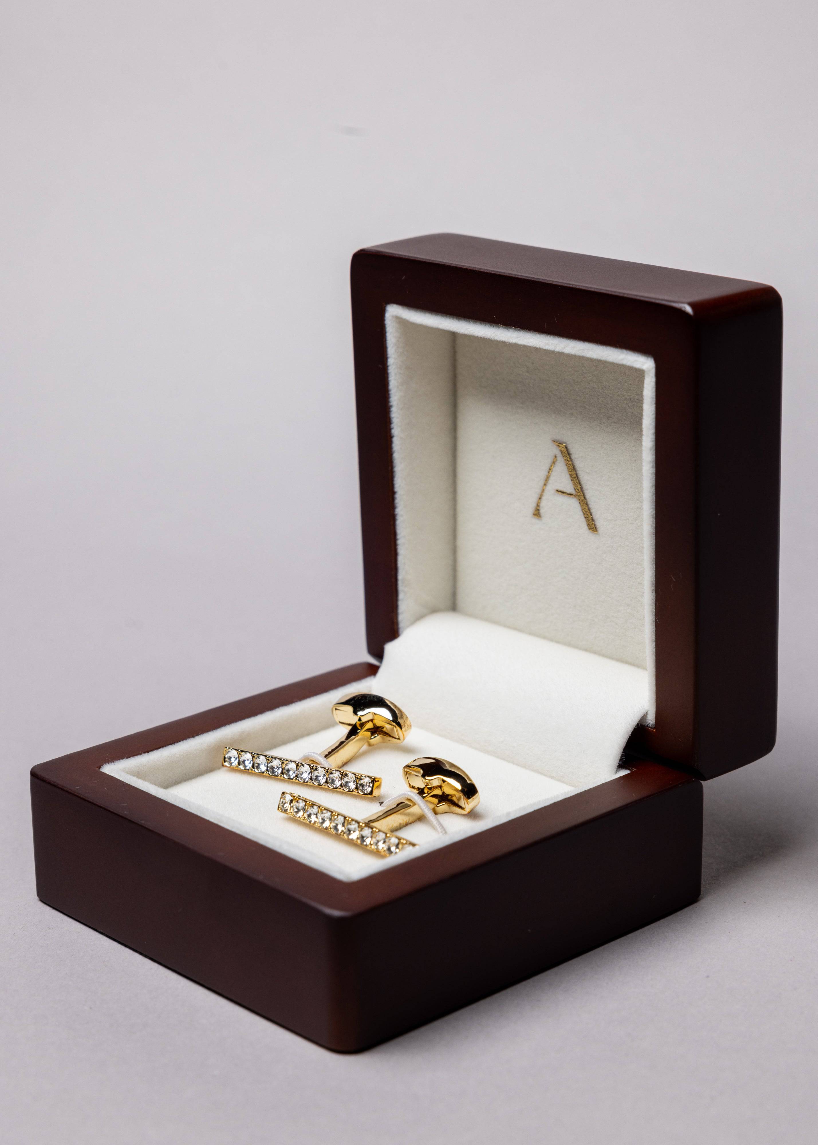 Swarovski Shimmer Bar Cufflinks - Atica Man