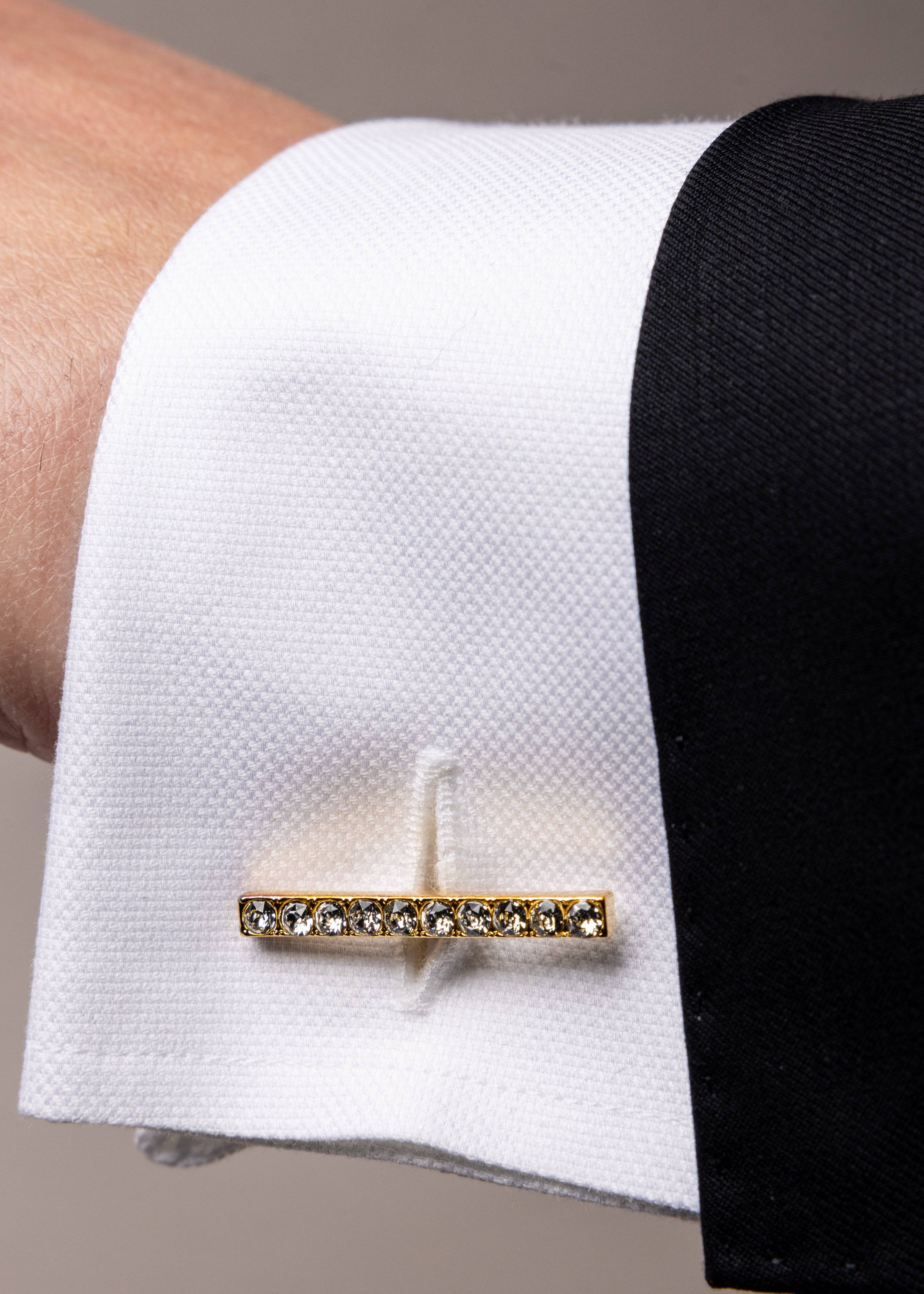 Swarovski Shimmer Bar Cufflinks - Atica Man