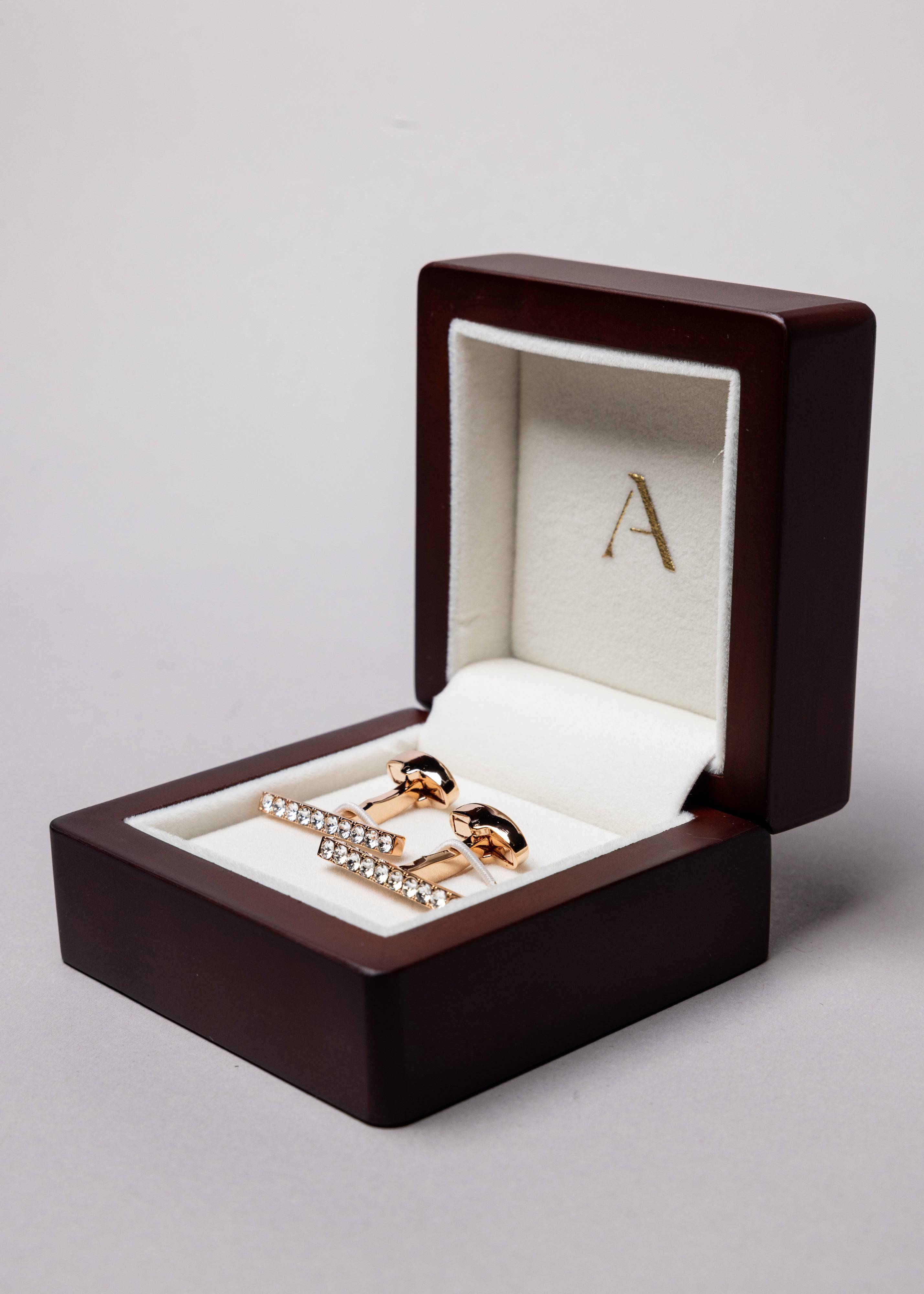 Swarovski Shimmer Bar Cufflinks - Atica Man