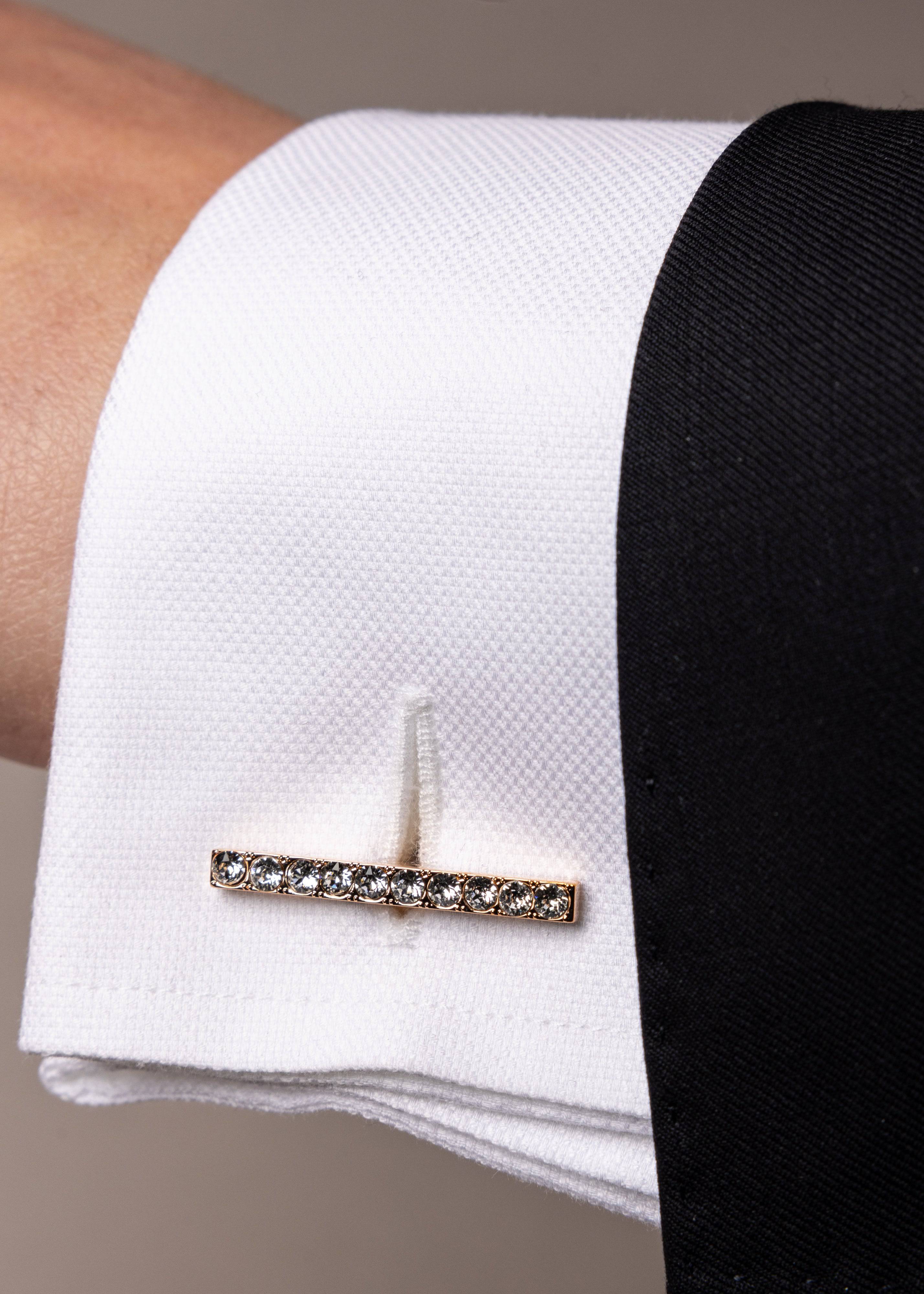 Swarovski Shimmer Bar Cufflinks - Atica Man