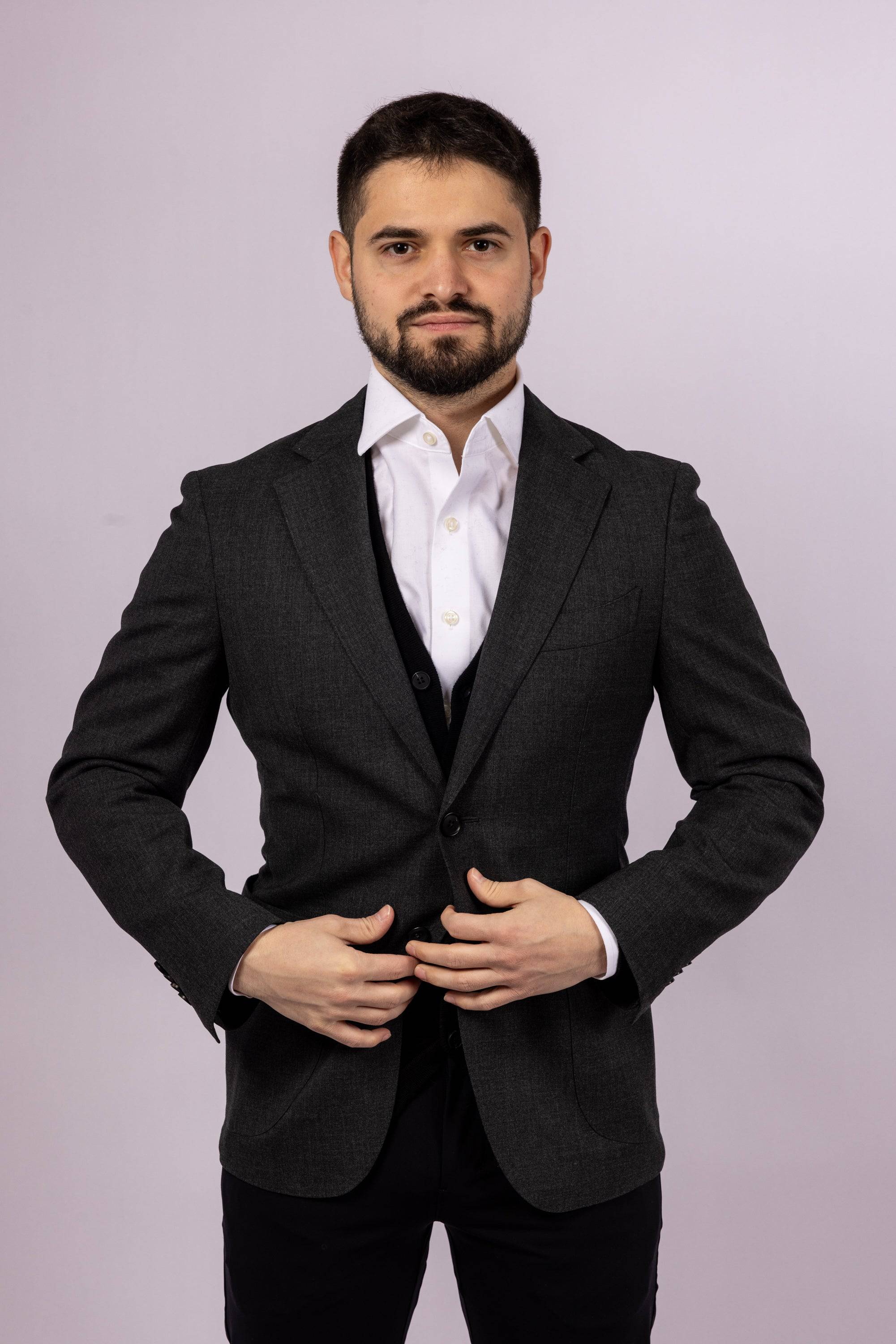 Cerruti Travel Blazer | Charcoal - Atica Man
