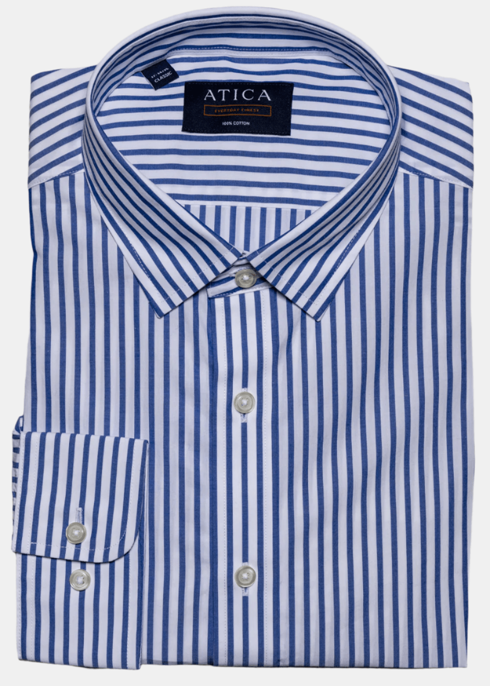 Everyday Blue Bengal Stripe Casual Shirt – Non-Iron, Wrinkle-Resistant, Breathable Cotton, Classic Fit