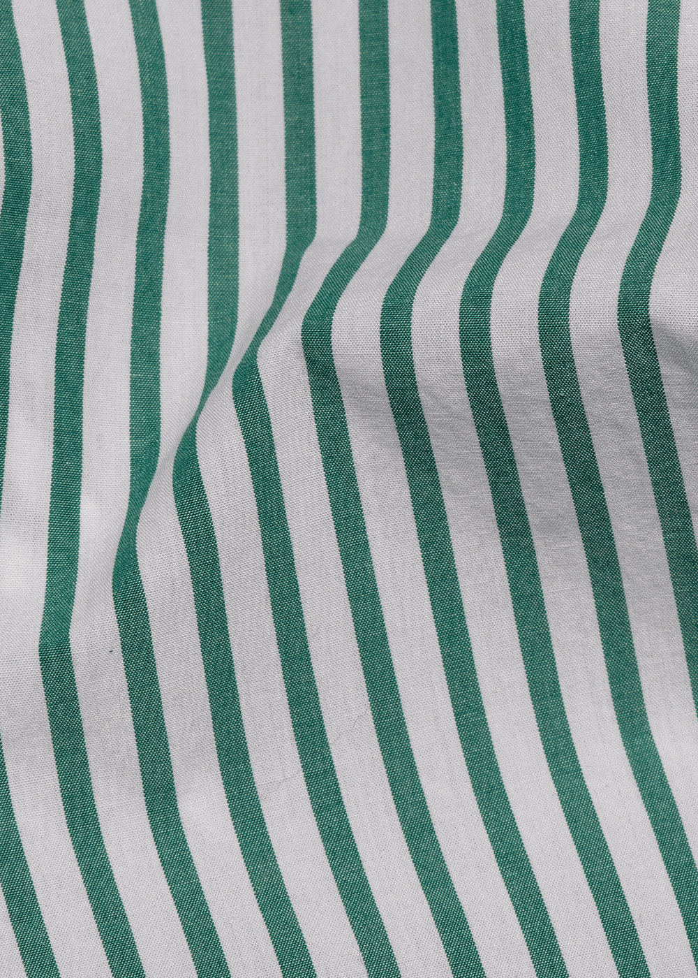 Everyday Green Bengal Stripe Casual Shirt – Non-Iron, Wrinkle-Resistant, Breathable Cotton, Classic Fit, Embroidered Inset