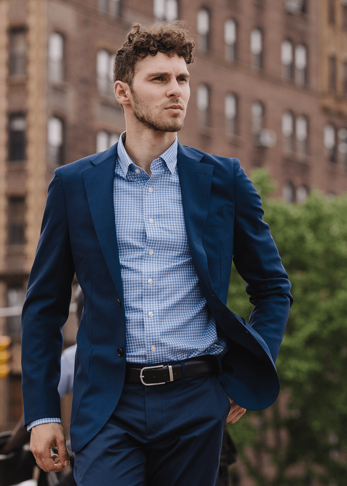 Everyday Light Blue Gingham Casual Shirt – Non-Iron, Wrinkle-Resistant, Breathable Cotton, Classic Fit