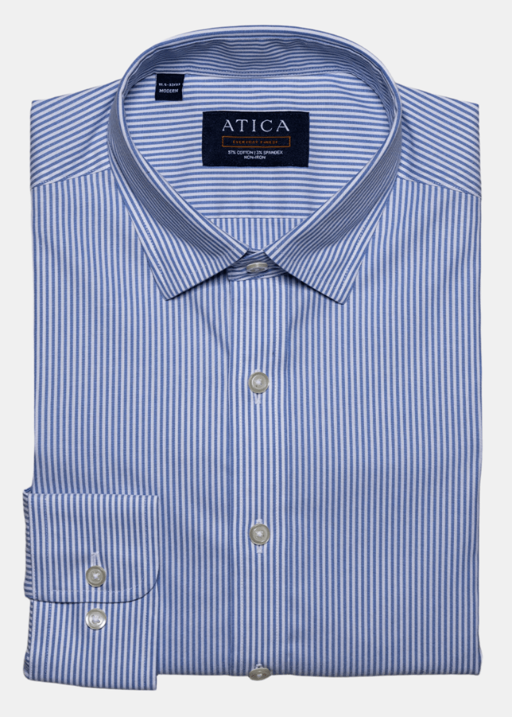 Everyday Light Blue Stripe Casual Shirt – Non-Iron, Wrinkle-Resistant, Breathable Cotton, Classic Fit