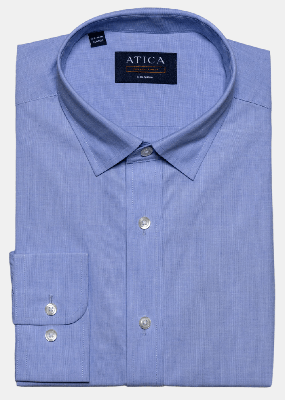 Everyday Sky Blue Poplin Casual Shirt – Non-Iron, Wrinkle-Resistant, Breathable Cotton