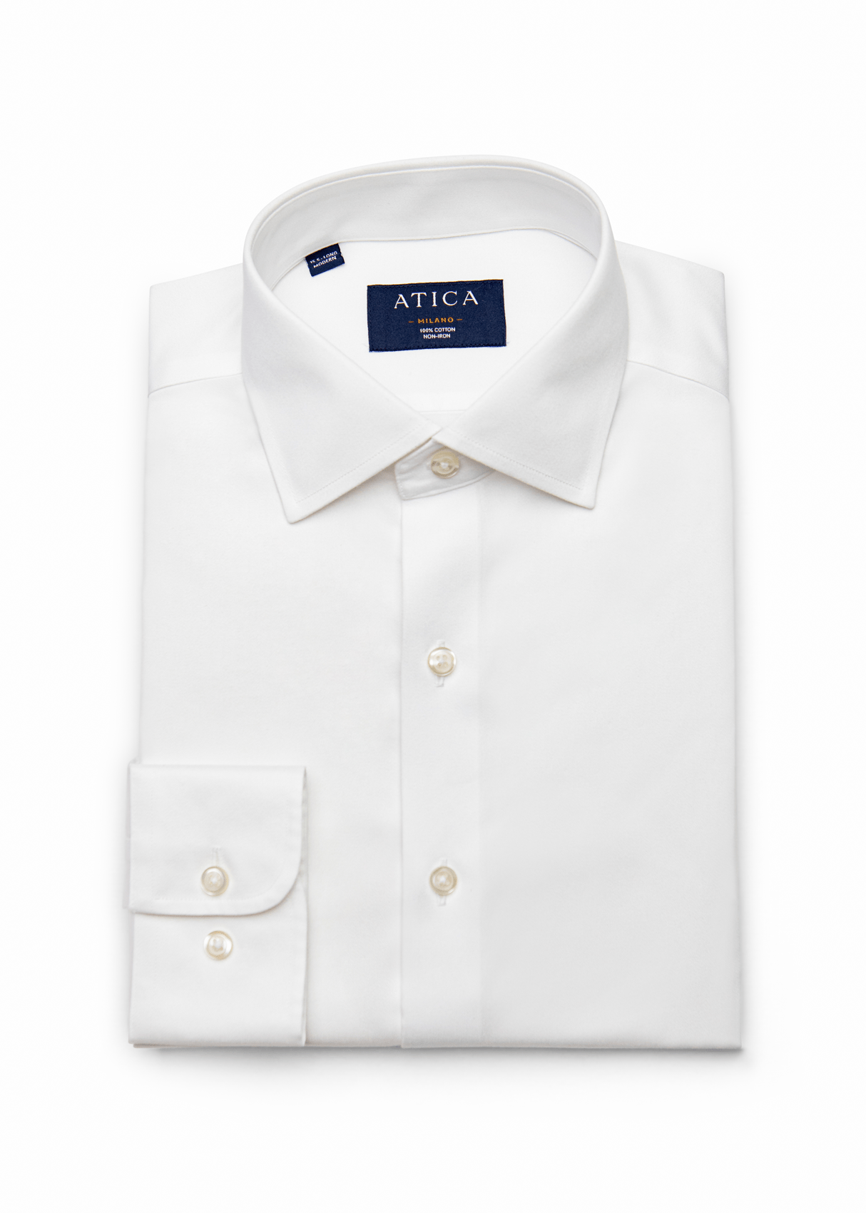 Milano White Dress Shirt - Contemporary – Non-Iron, Wrinkle-Resistant, Breathable Cotton, Tailored Fit
