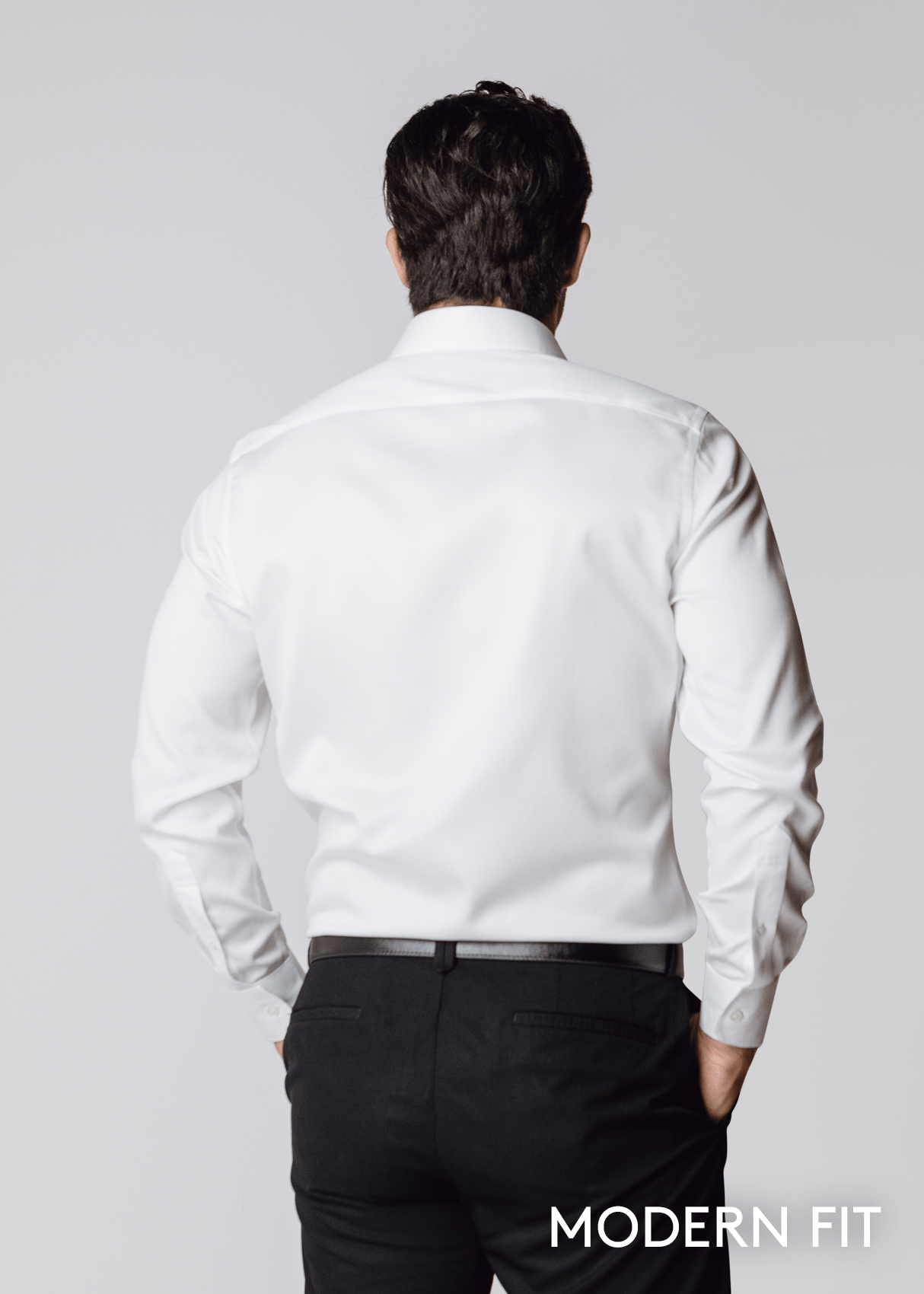 Milano White Dress Shirt - Contemporary – Non-Iron, Wrinkle-Resistant, Breathable Cotton, Tailored Fit