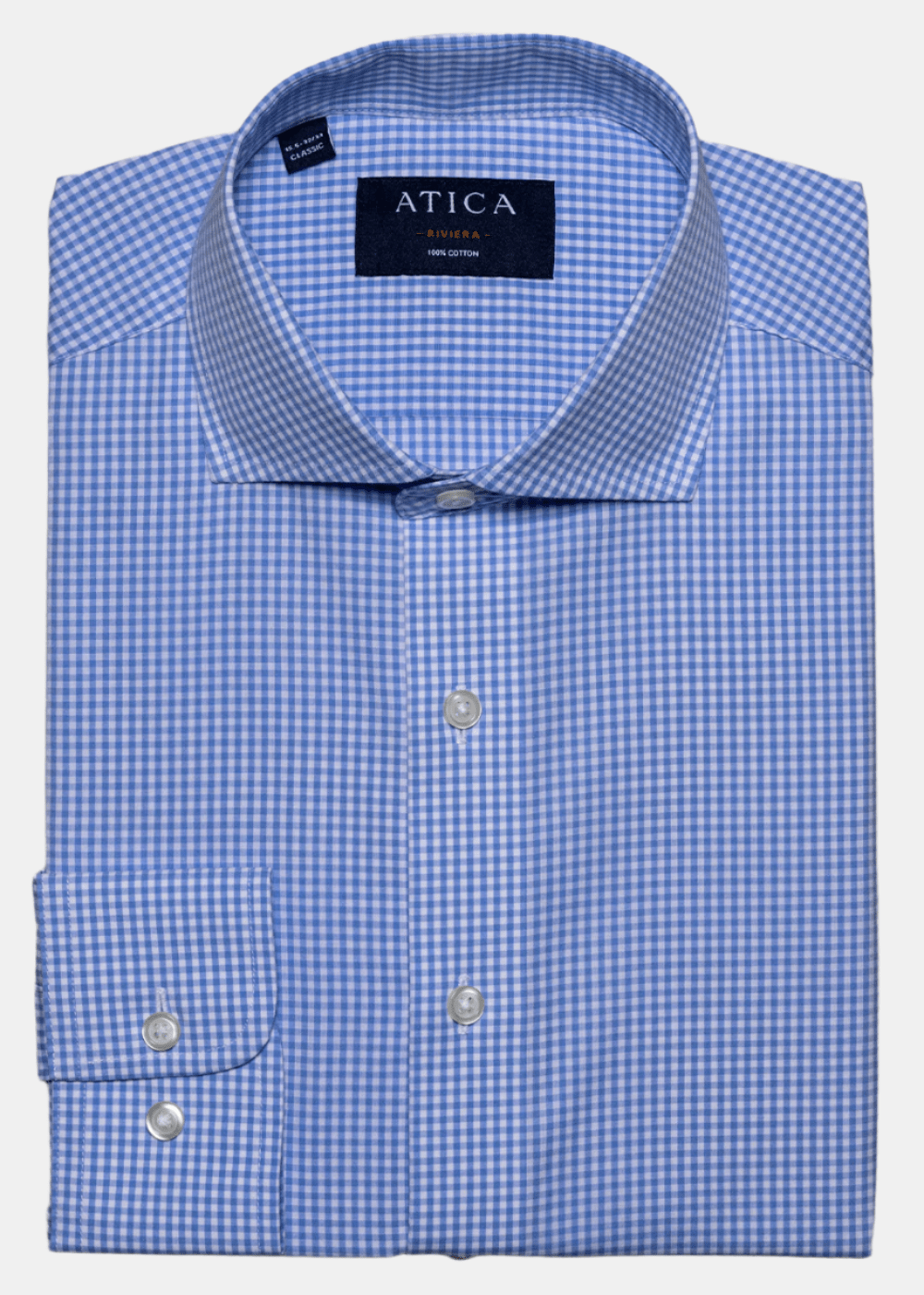 Riviera Light Blue Check Shirt - Atica Man