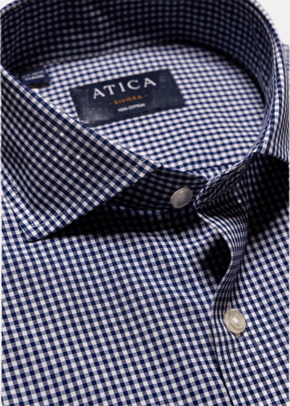 Riviera Navy Check Shirt - Atica Man
