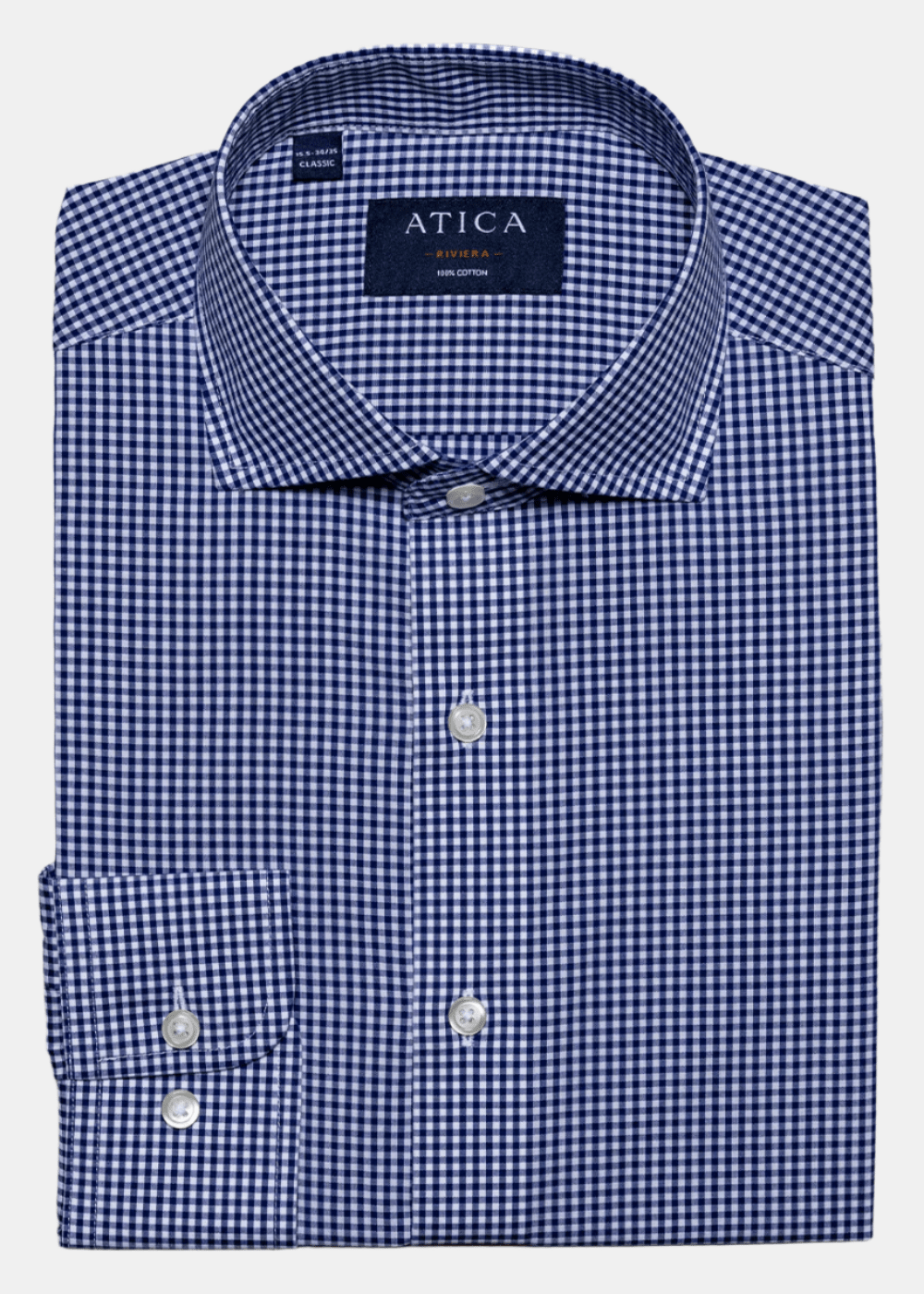 Riviera Navy Check Shirt - Atica Man