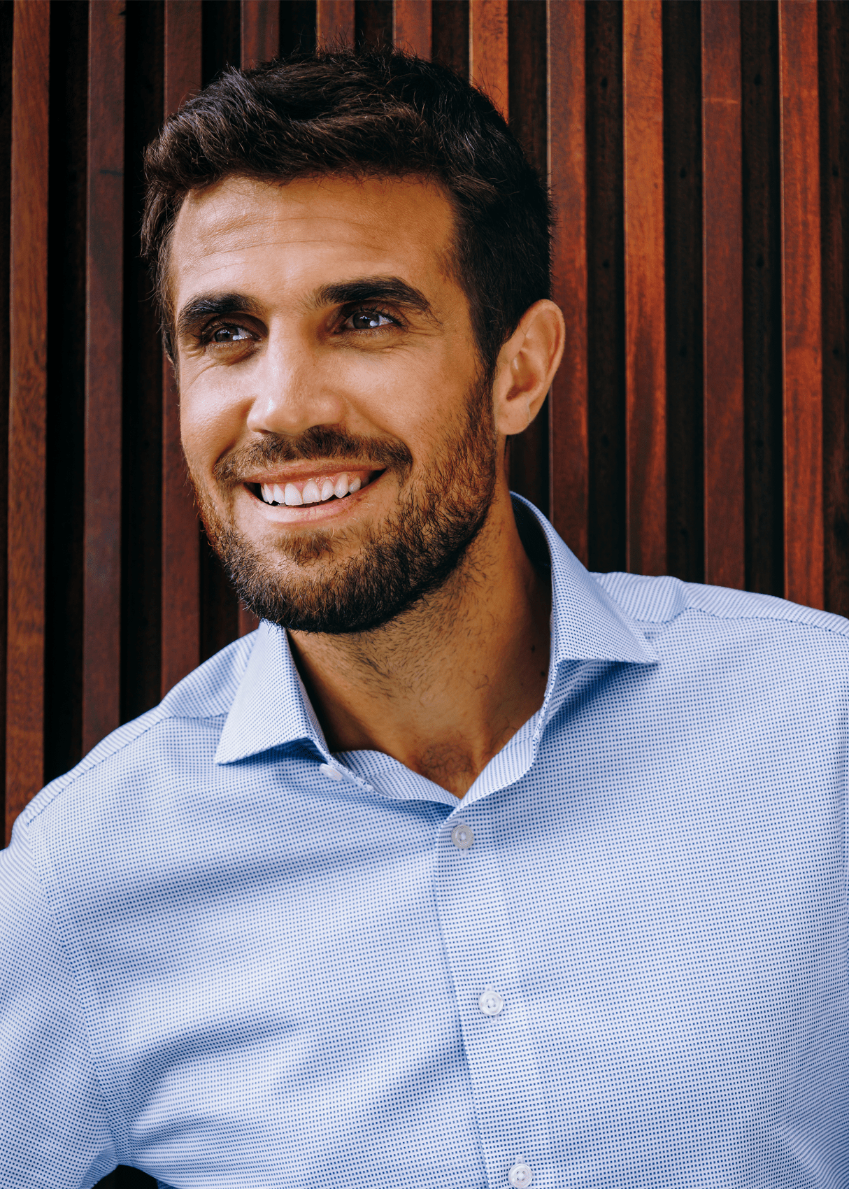 Greenwich Blue Check Dress Shirt – Non-Iron, Wrinkle-Resistant, Breathable Cotton, Classic Fit