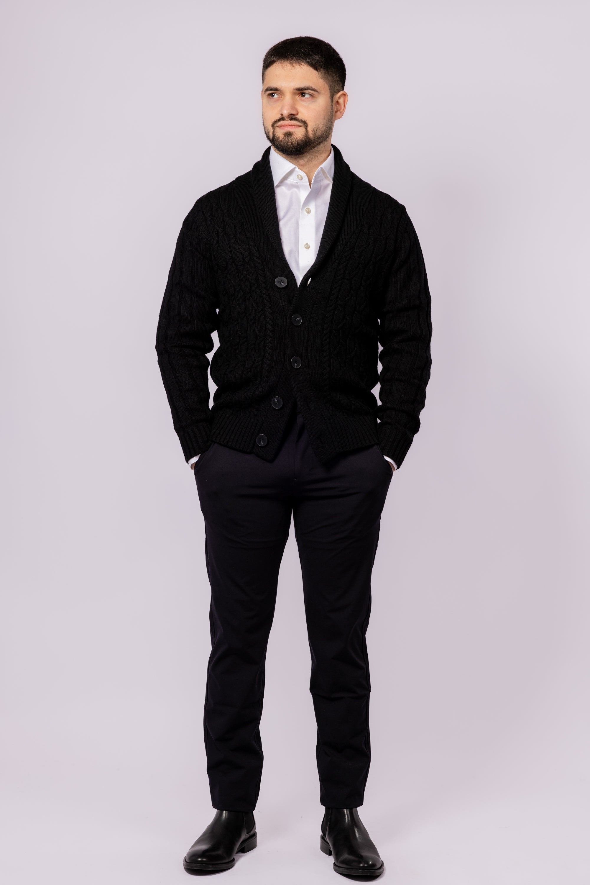 Cable Knit Cardigan - Atica Man