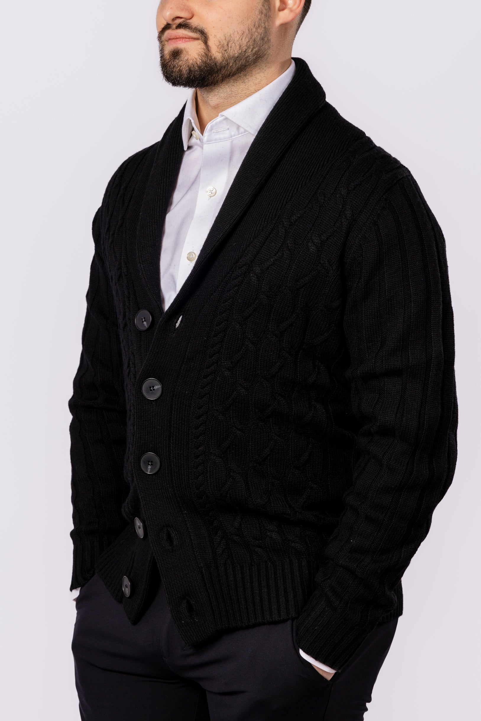 Cable Knit Cardigan - Atica Man