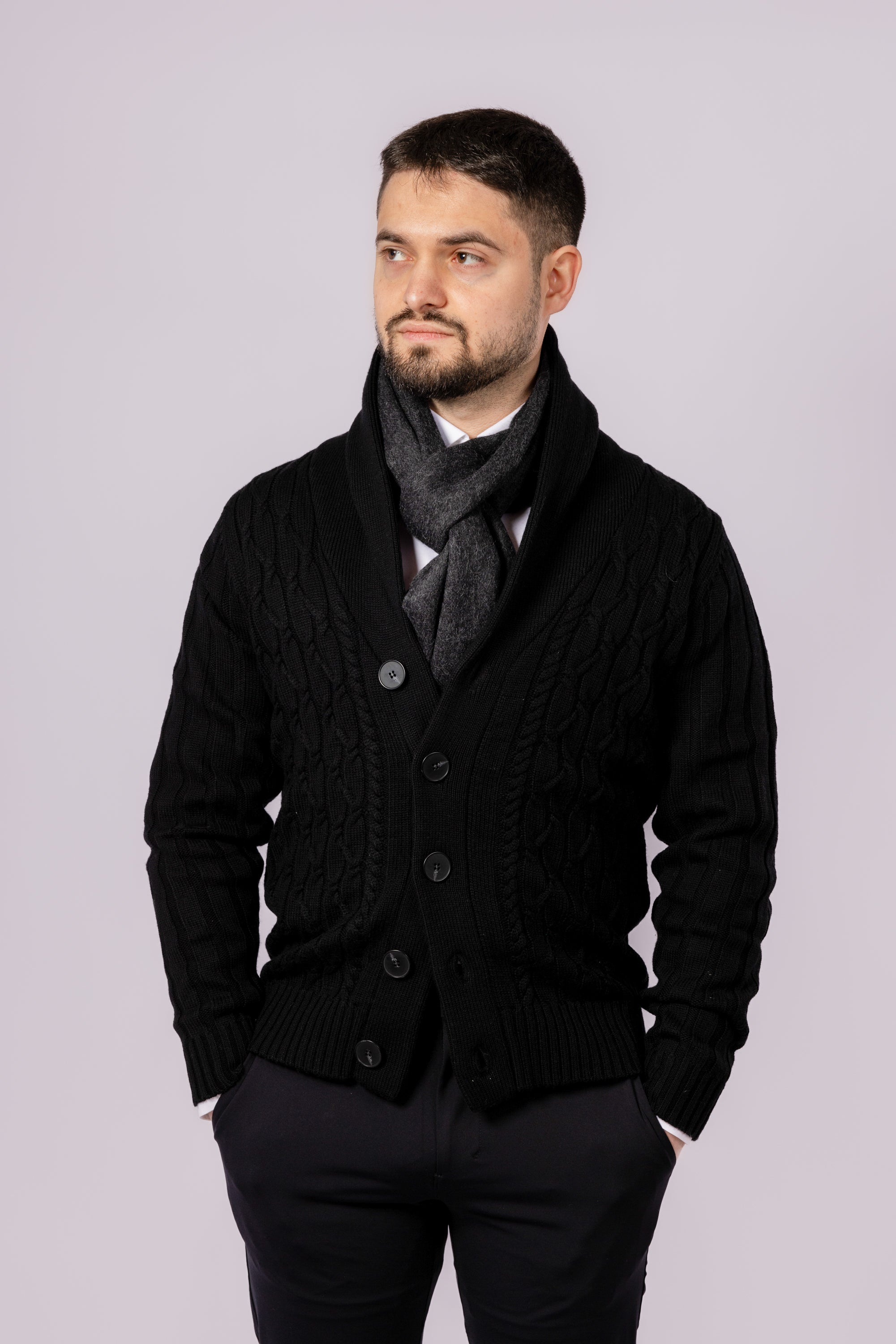 Cable Knit Cardigan - Atica Man