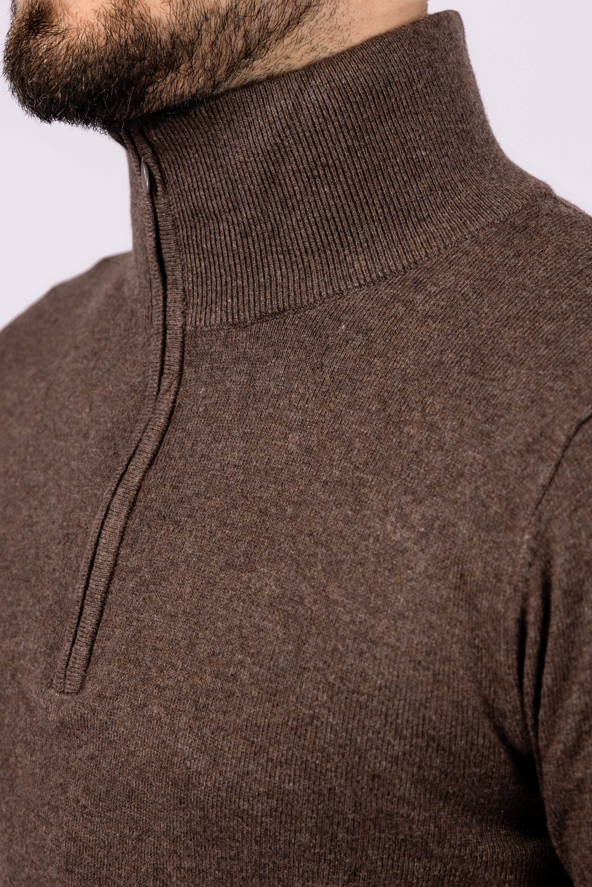 Cashmere Blend Quarter Zip Sweater - Atica Man