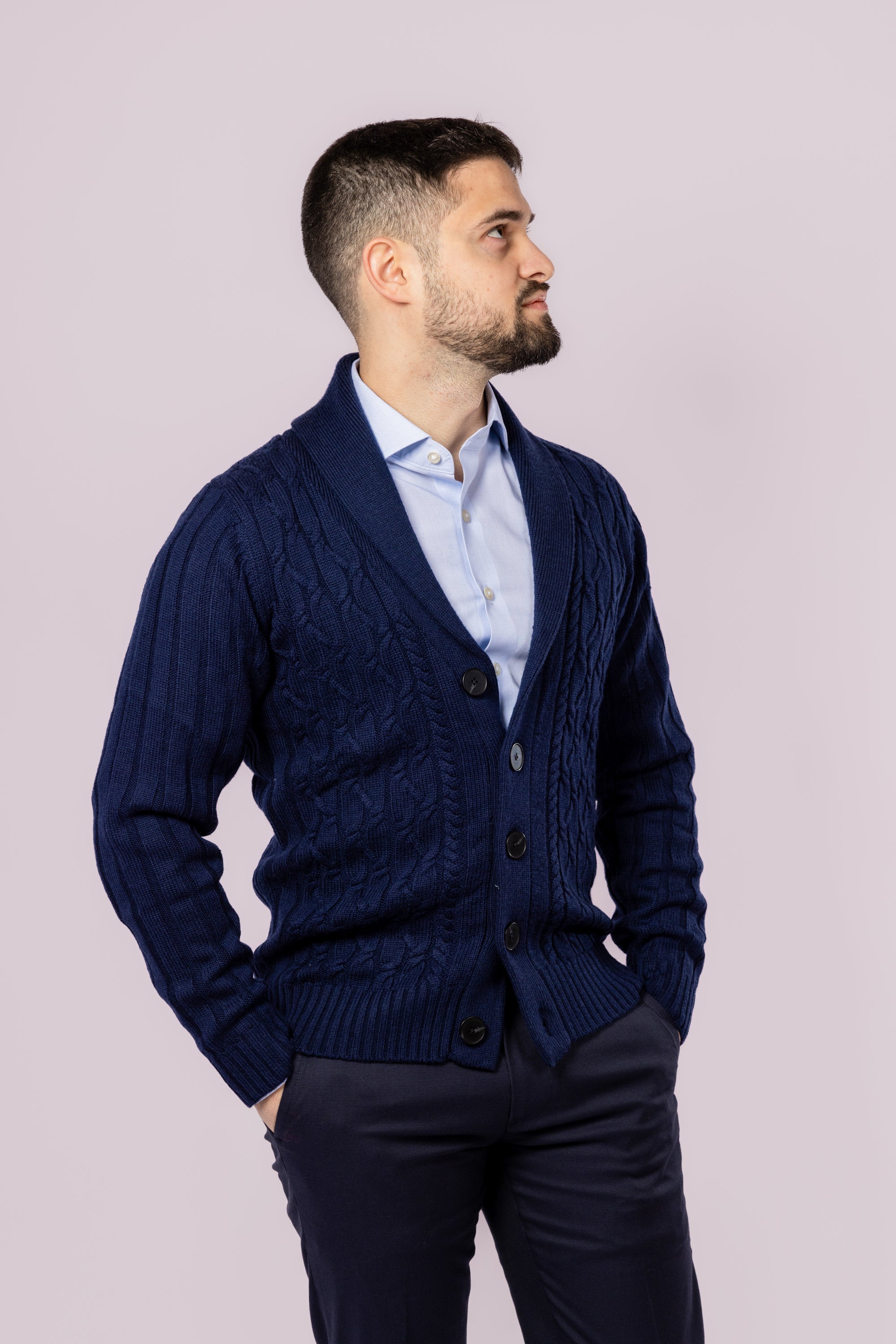Cable Knit Cardigan - Atica Man