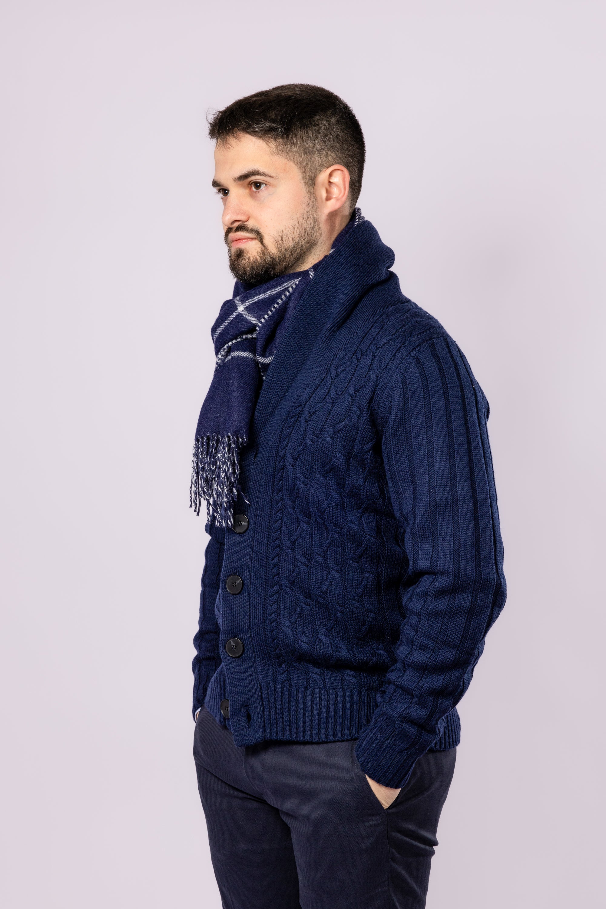 Cable Knit Cardigan - Atica Man