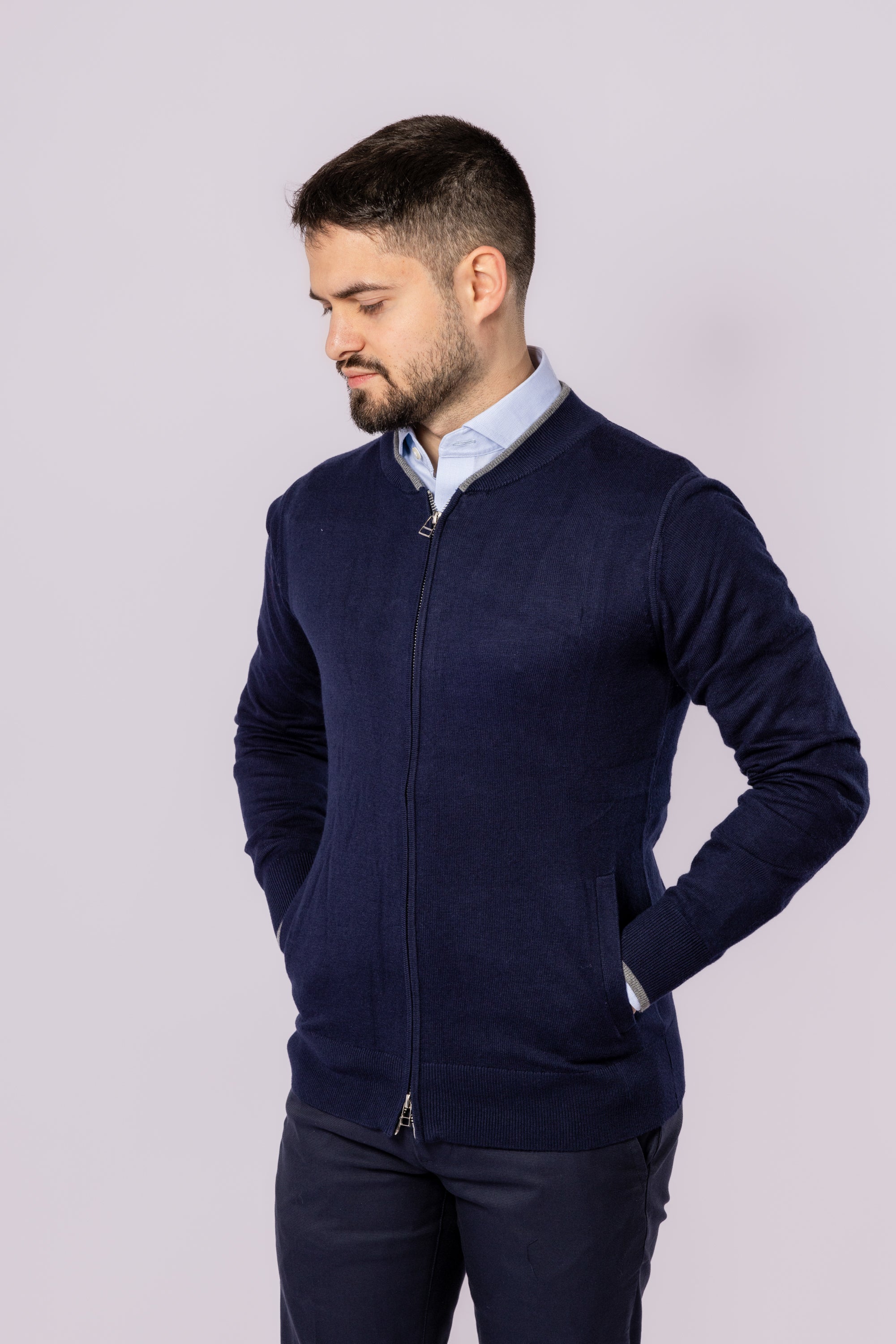 Ottoman Full Zip Cardigan - Atica Man