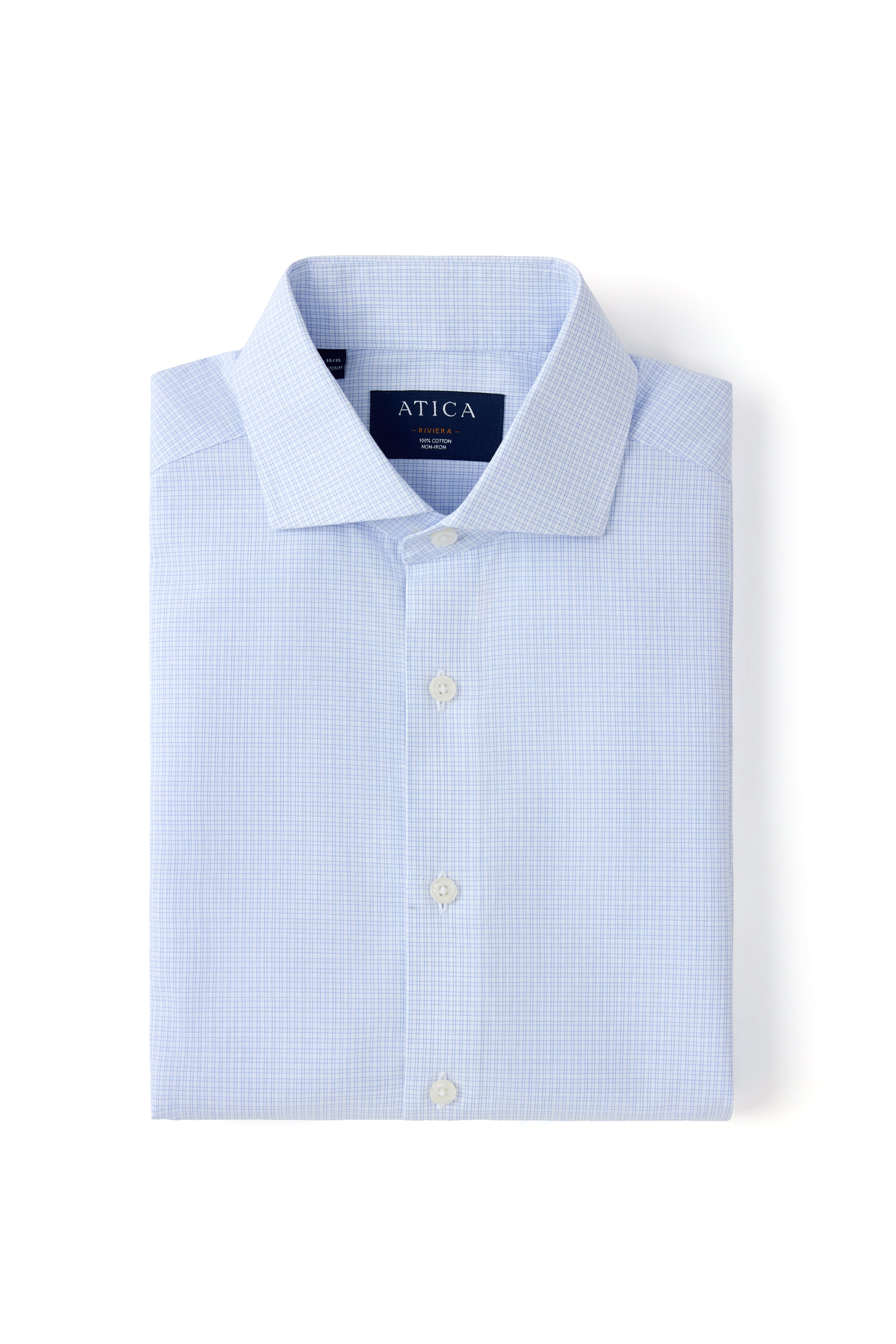 Riviera Light Blue Double Grid Shirt