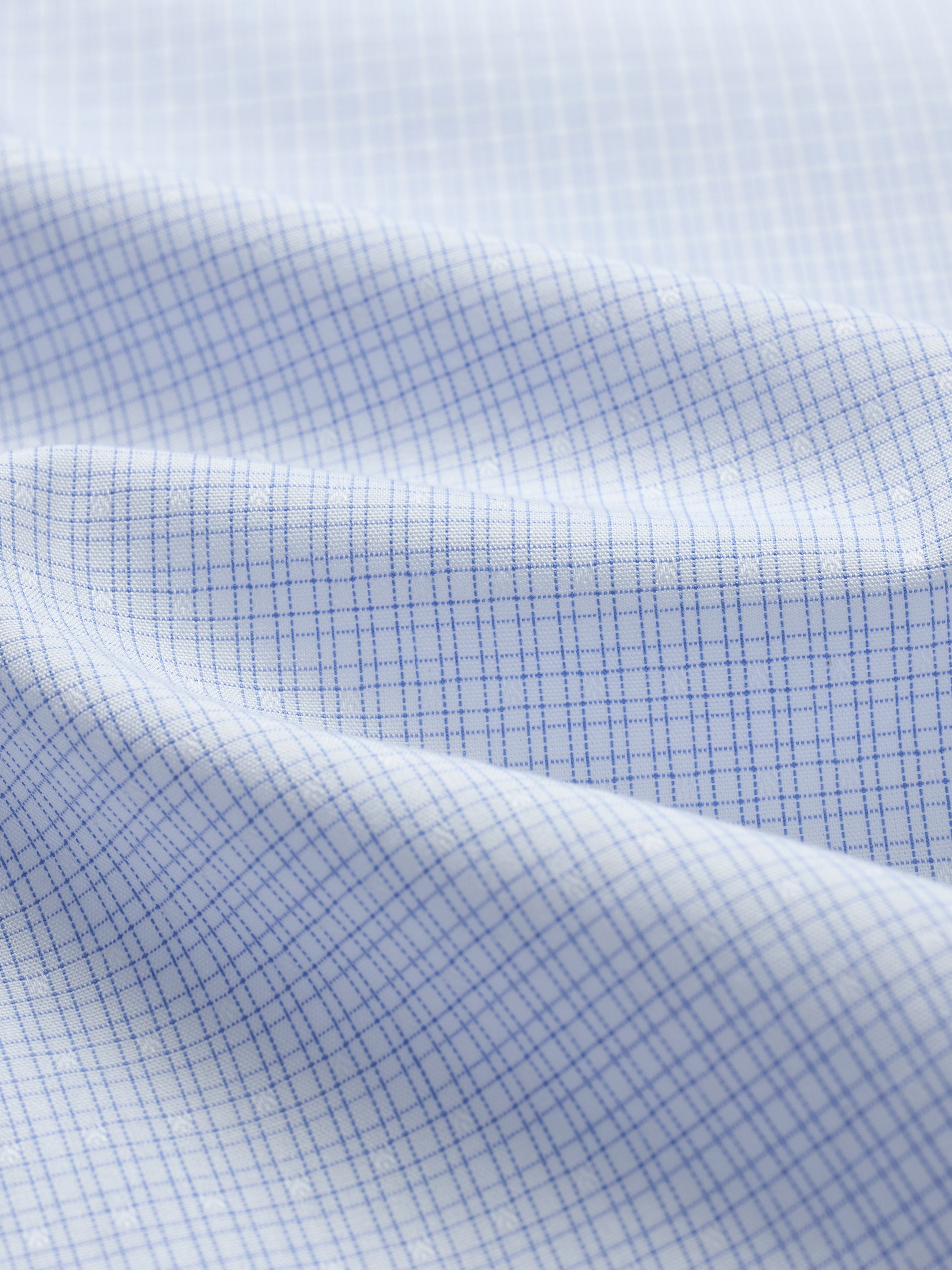 Riviera Light Blue Double Grid Shirt - Atica Man