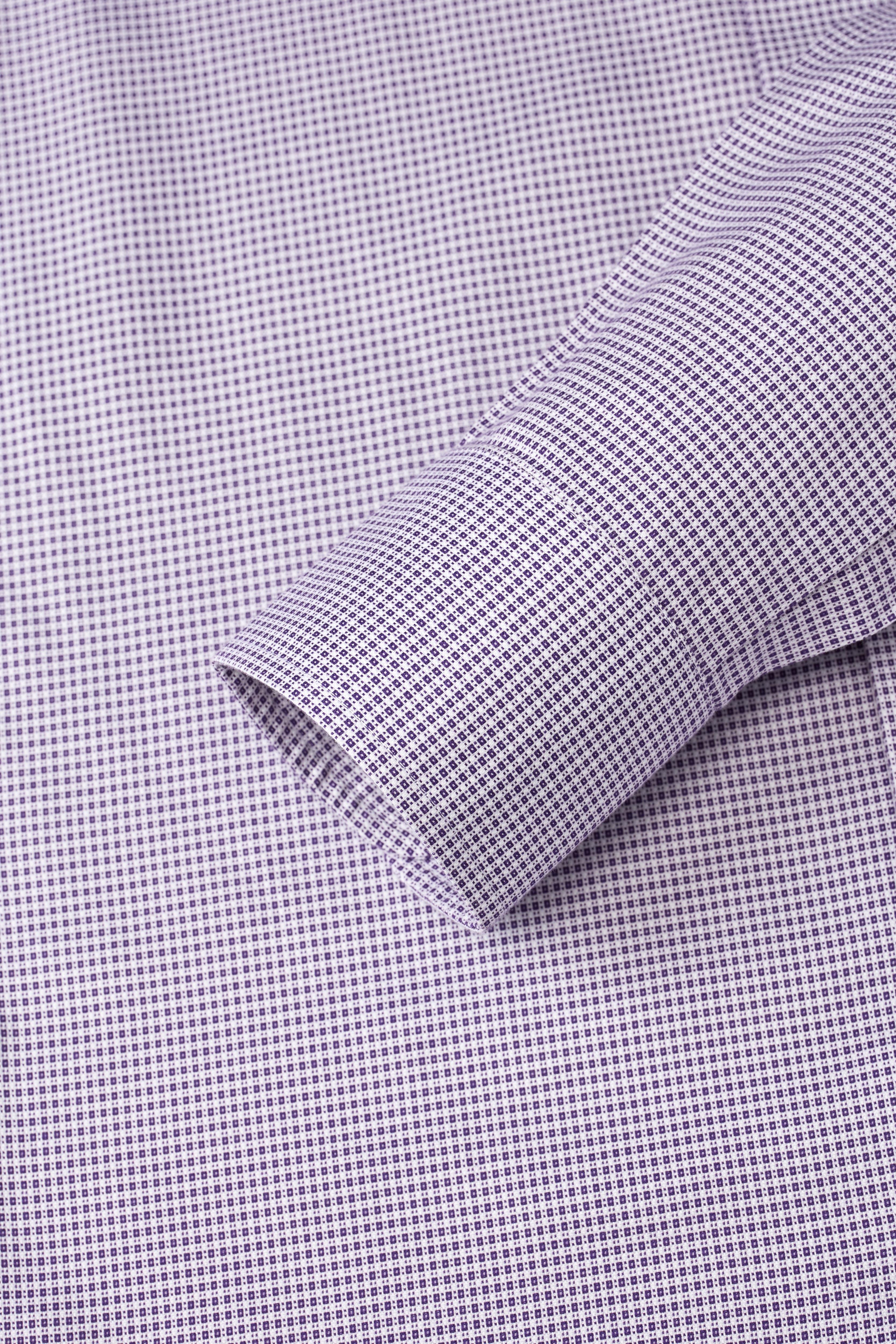 トップス SUBCULTURE COTTONCHECKSHIRT/PURPLE CHECK Greenwich Purple Check Dress Shirt – Non-Iron, Wrinkle-Resistant