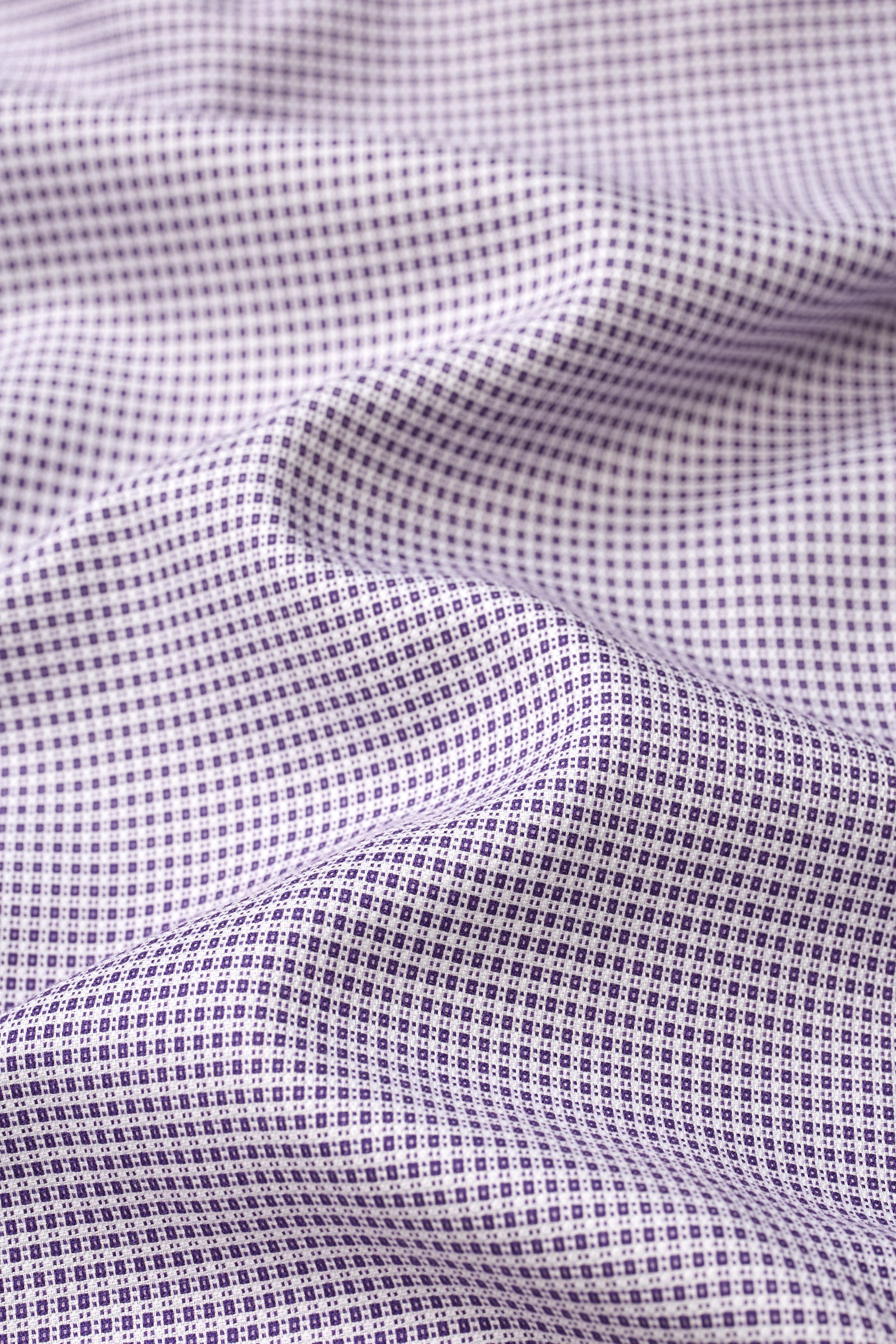 Greenwich Purple Check Dress Shirt – Non-Iron, Wrinkle-Resistant