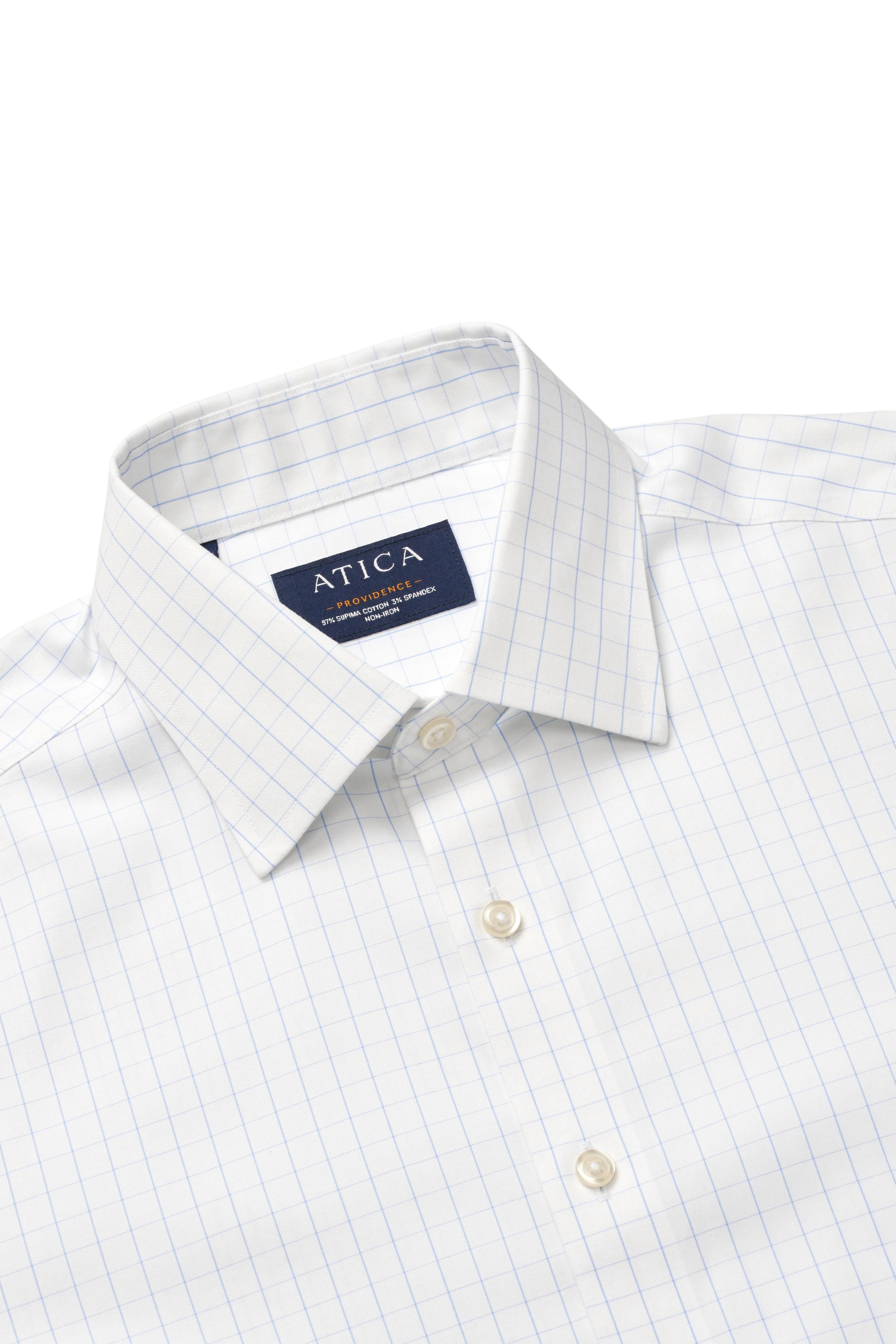 Providence Light Blue Windowpane Shirt - Atica Man