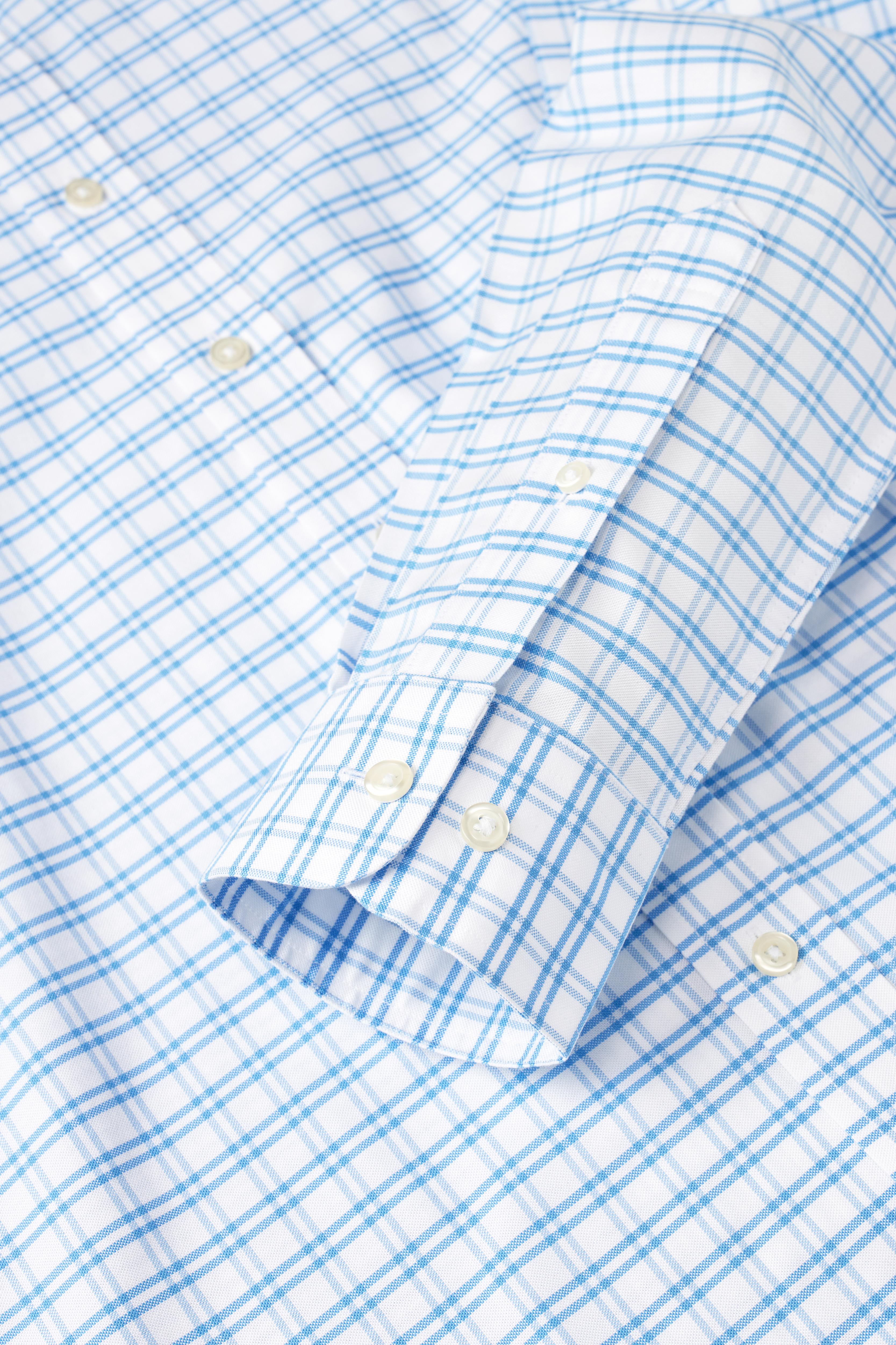 EVERYDAY Light Blue Grid Shirt - Atica Man