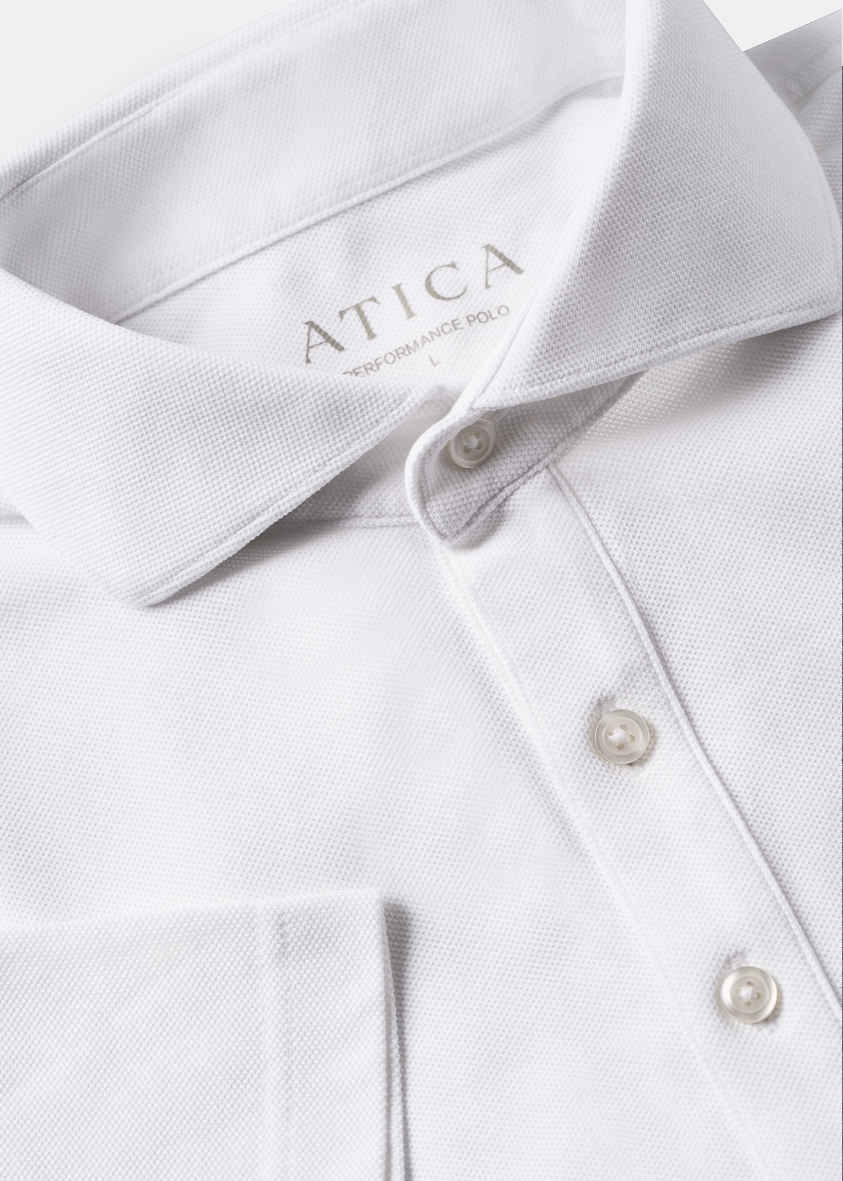 Dress Collar Performance Polo - White