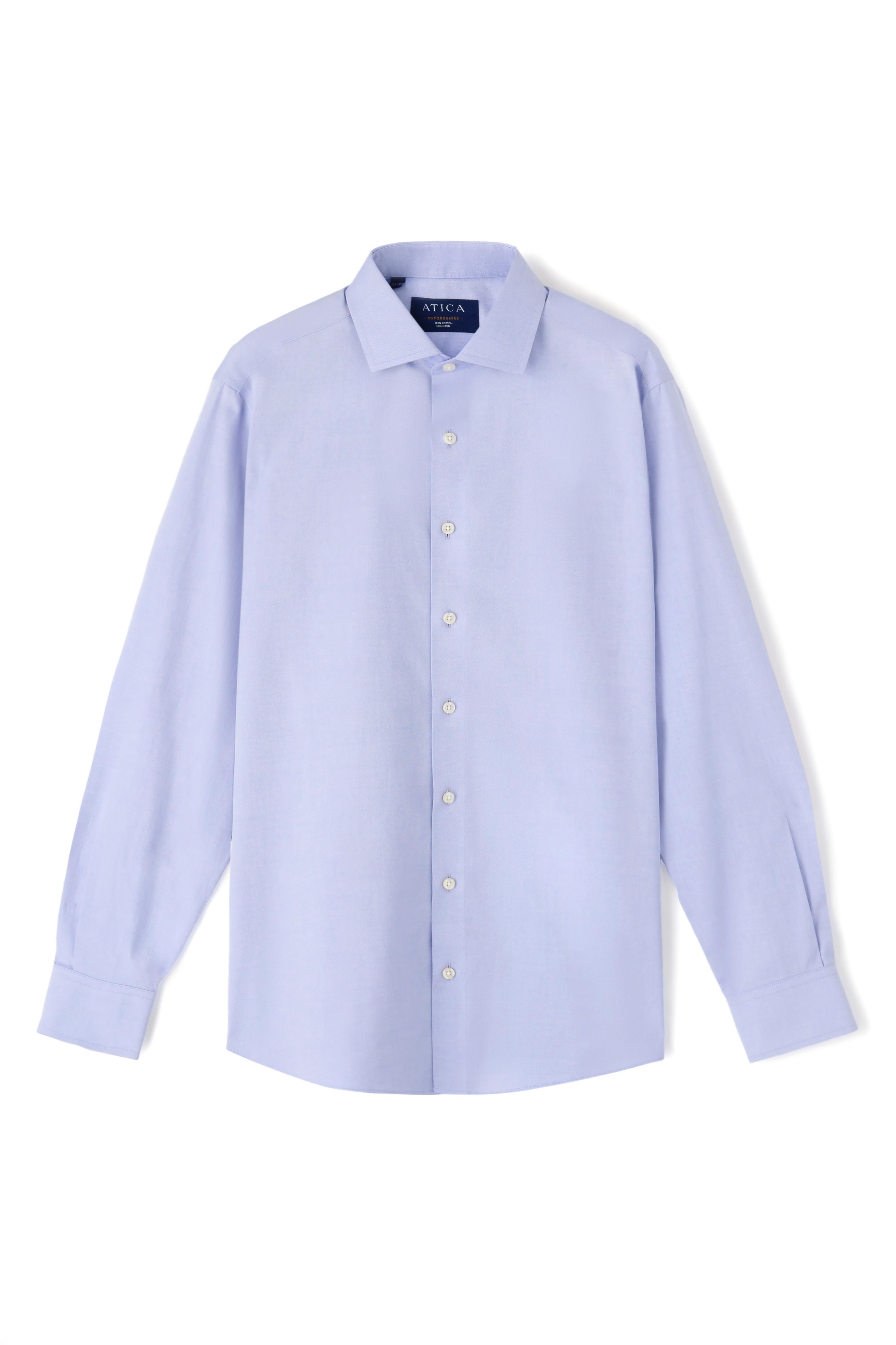 Non-Iron Royal Oxford Shirt - French Blue - Wrinkle-Resistant & Breathable