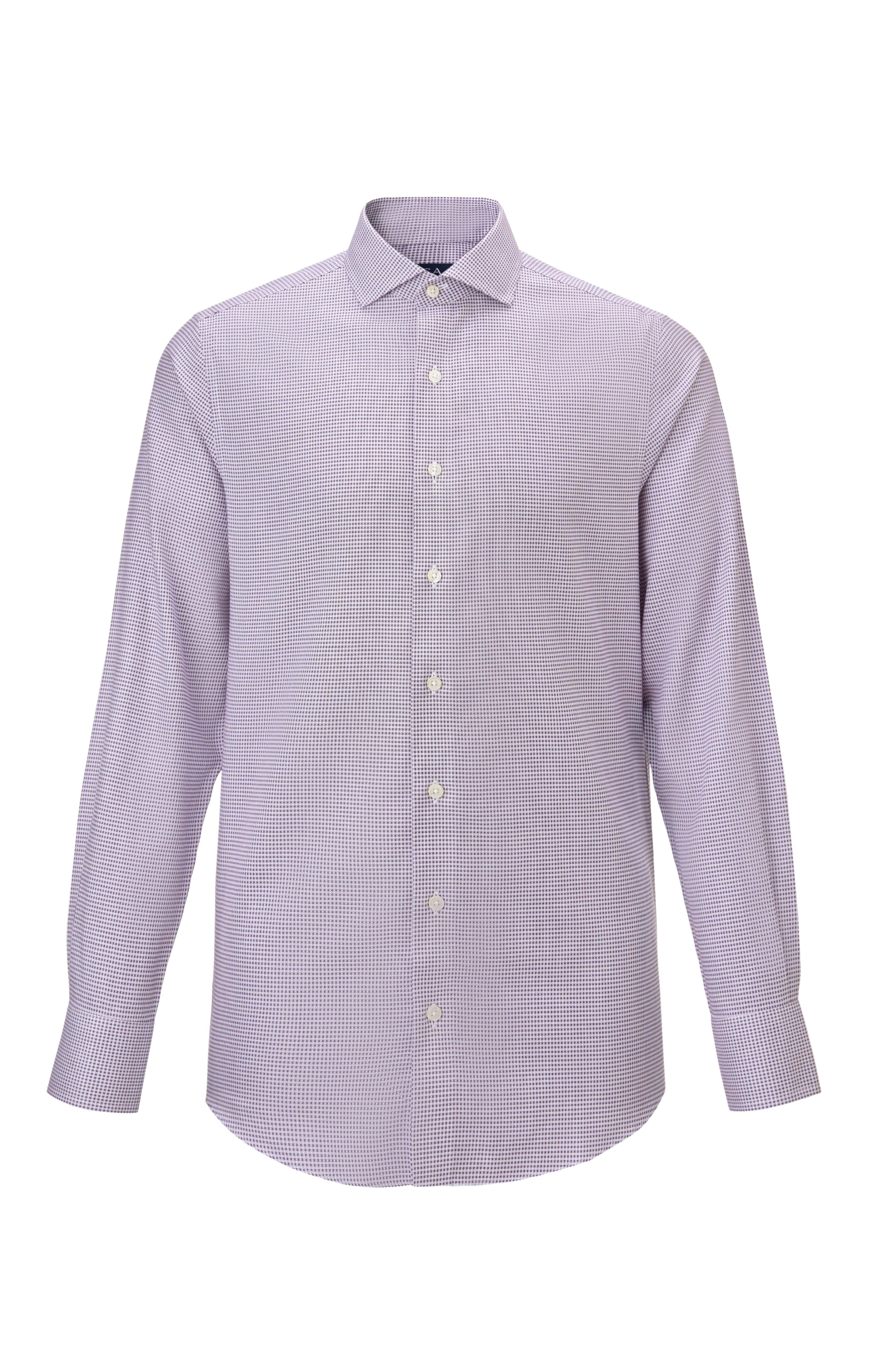 Greenwich Purple Check Dress Shirt – Non-Iron, Wrinkle-Resistant