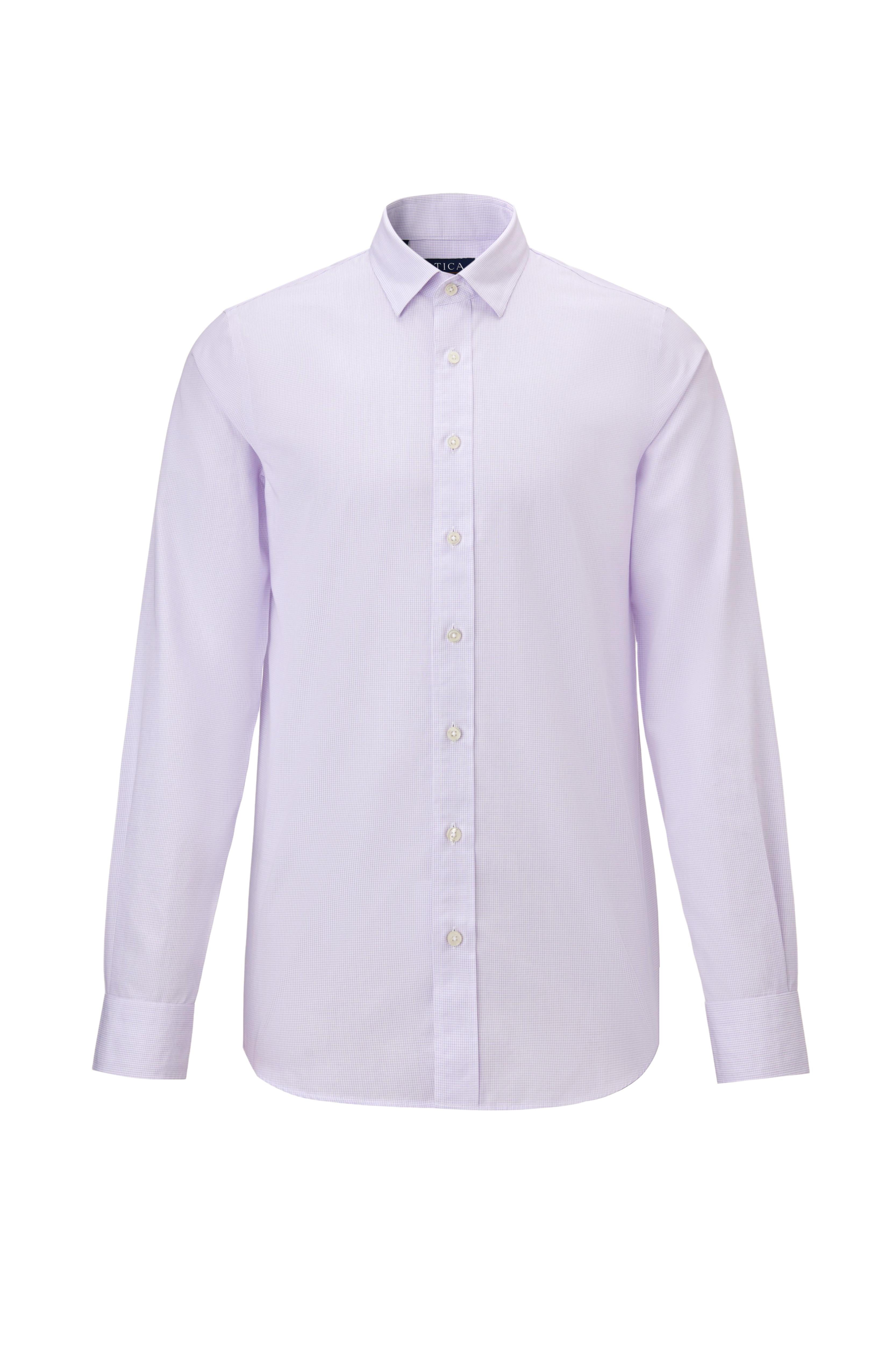 EVERYDAY Lavender Micro Grid Shirt - Atica Man