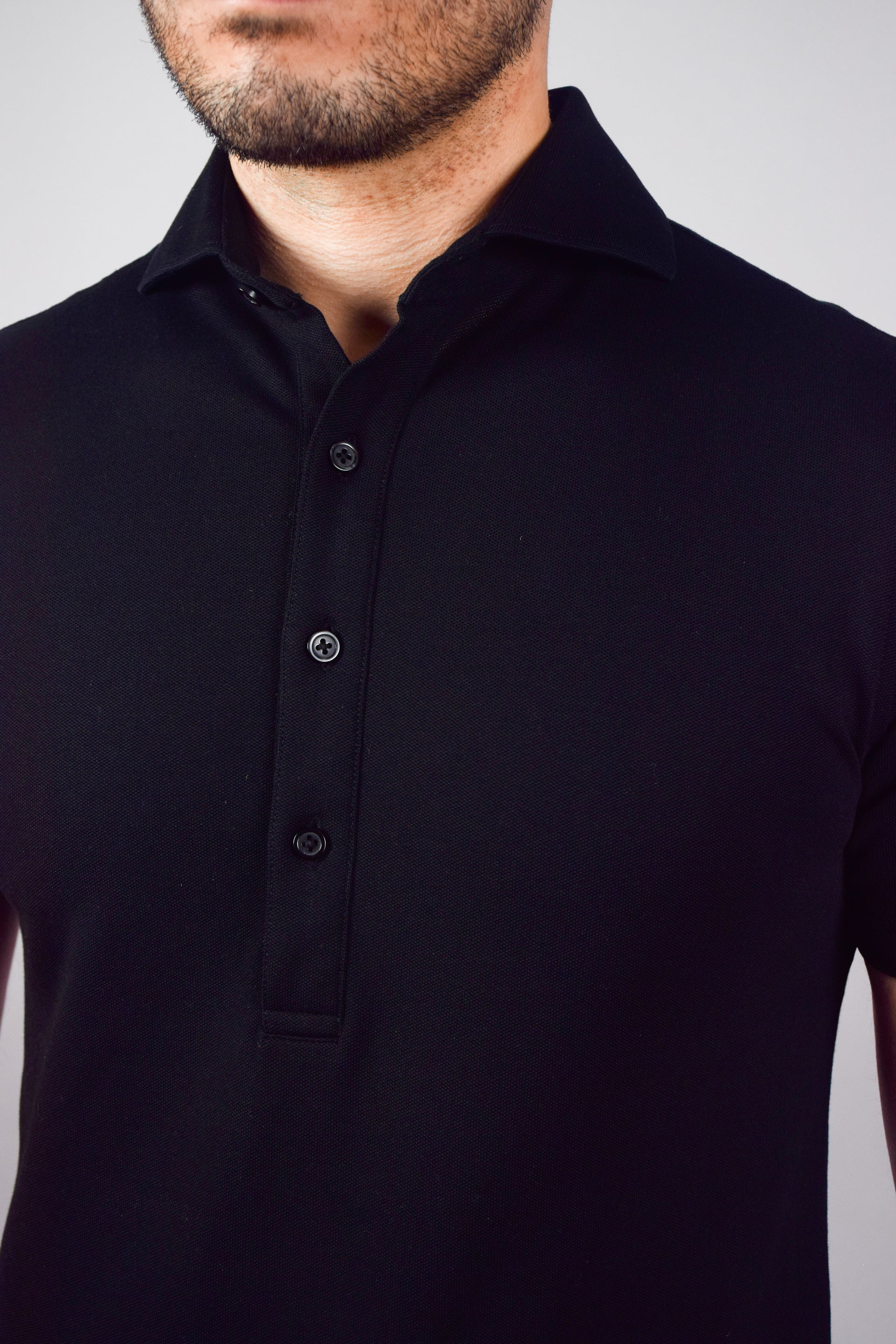 Dress Collar Performance Polo - Black X-Large