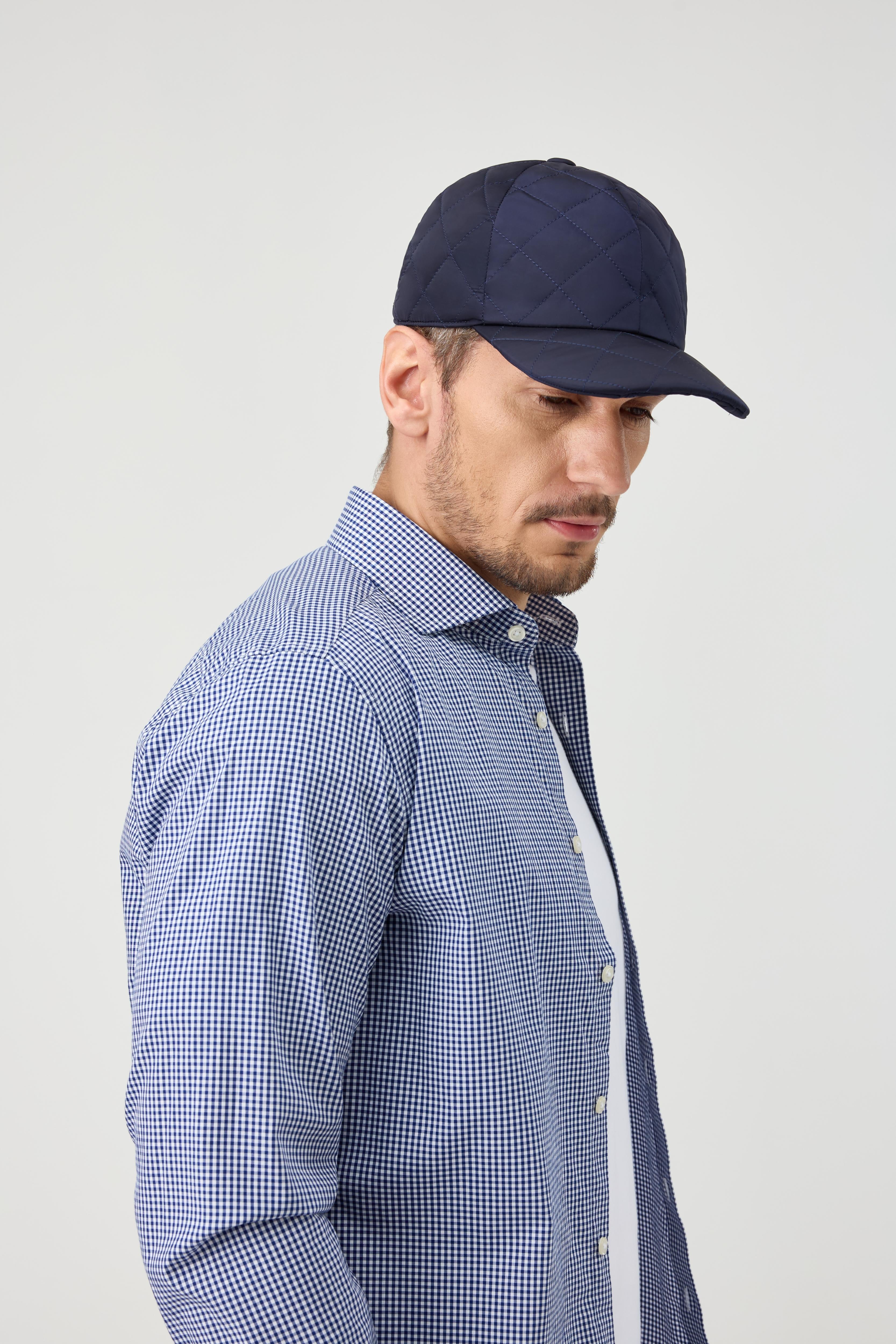 Navy Quilted Loft Cap - Atica Man