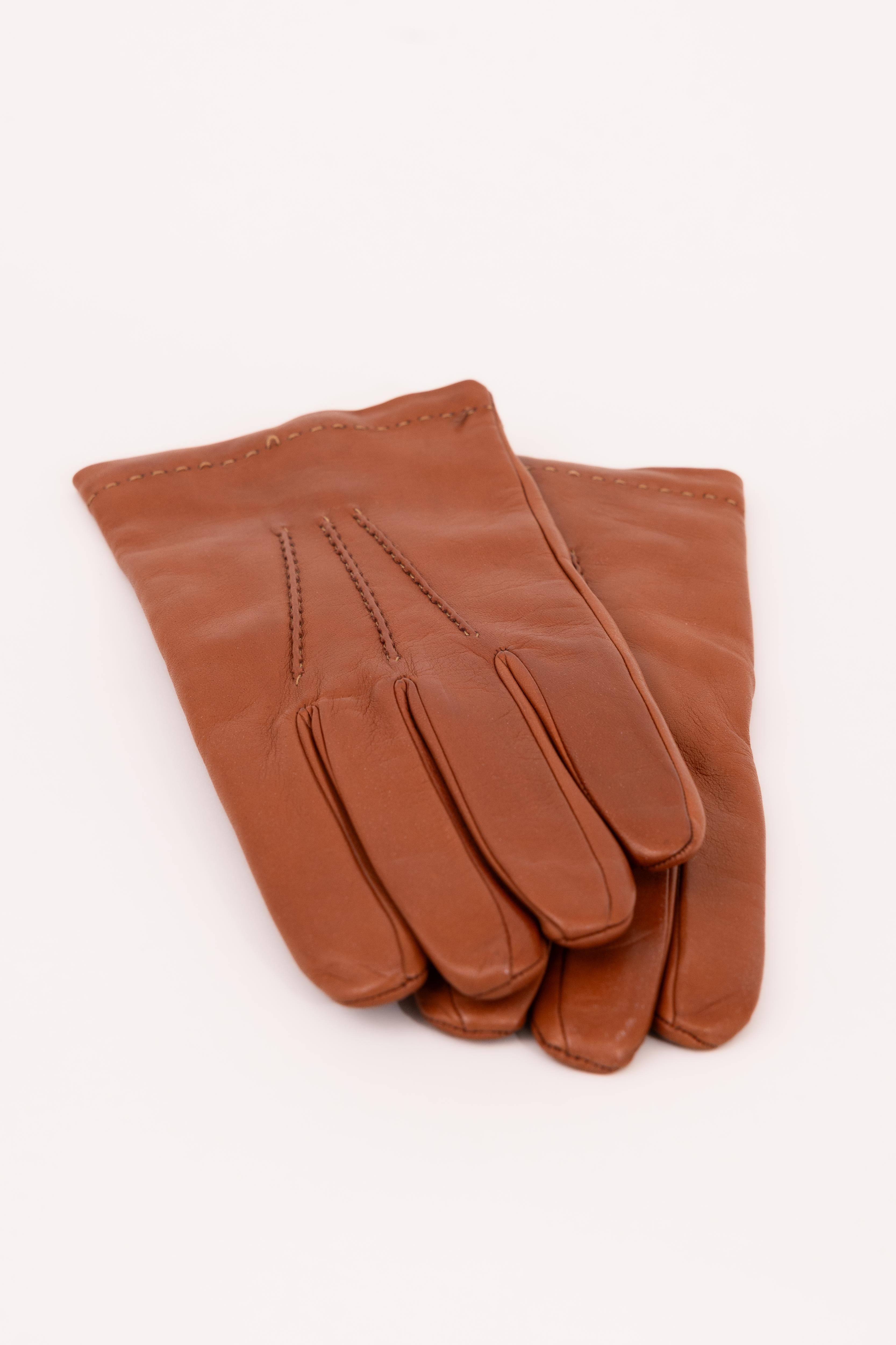 Mens Italian Nappa Leather Merino Lined Gloves