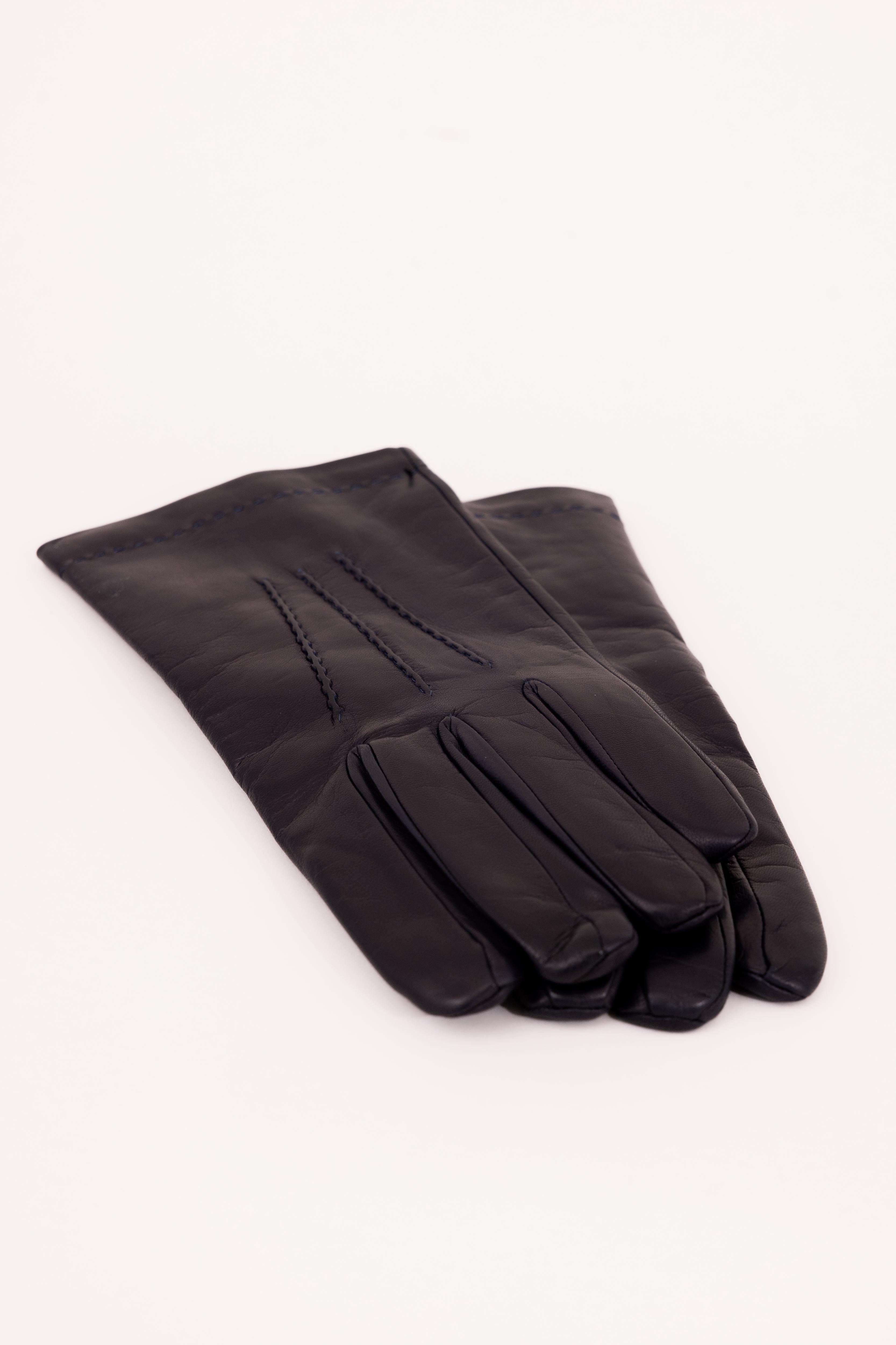 Mens Italian Nappa Leather Merino Lined Gloves