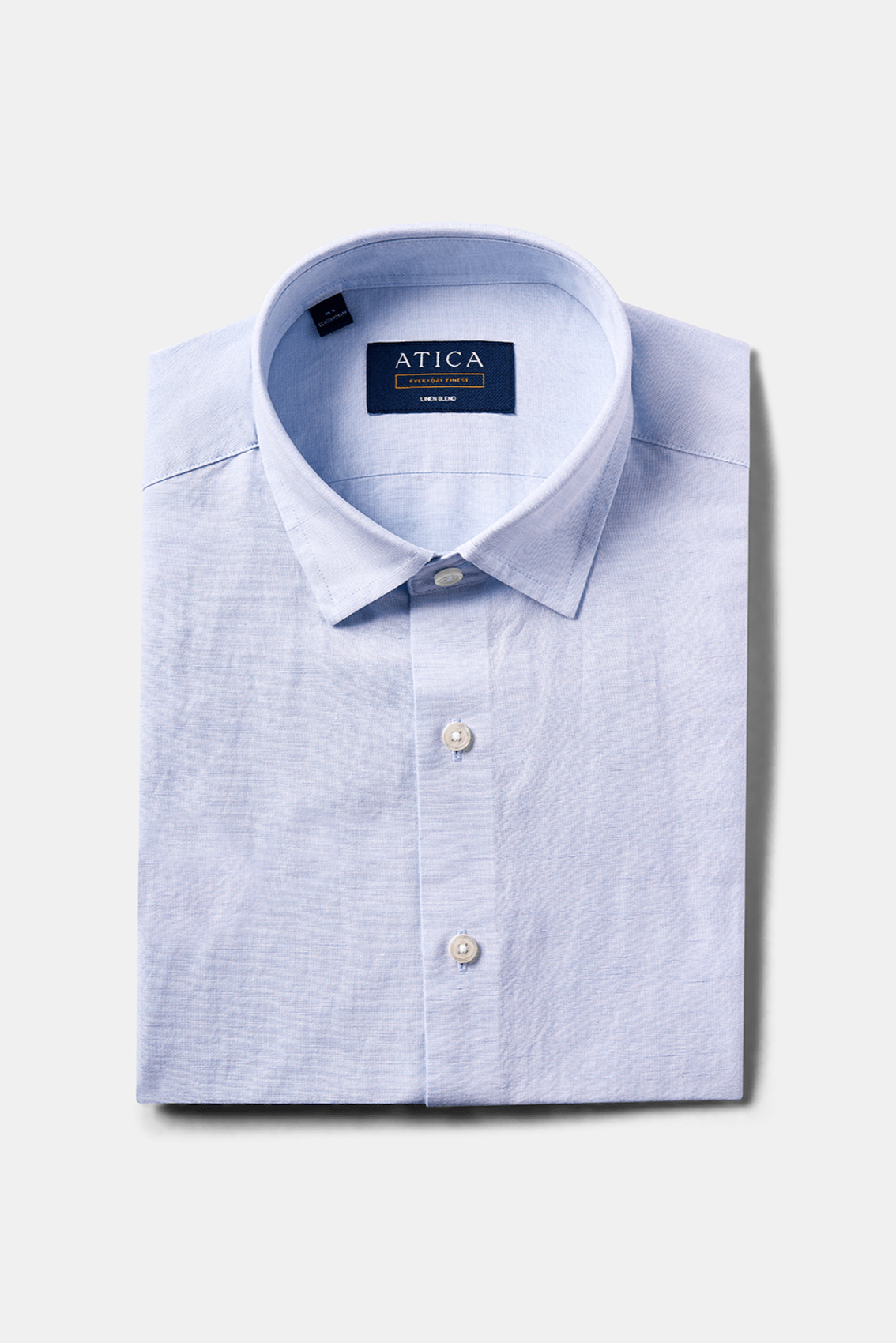 Short Sleeve Linen Shirt - Sky Blue - Atica Man