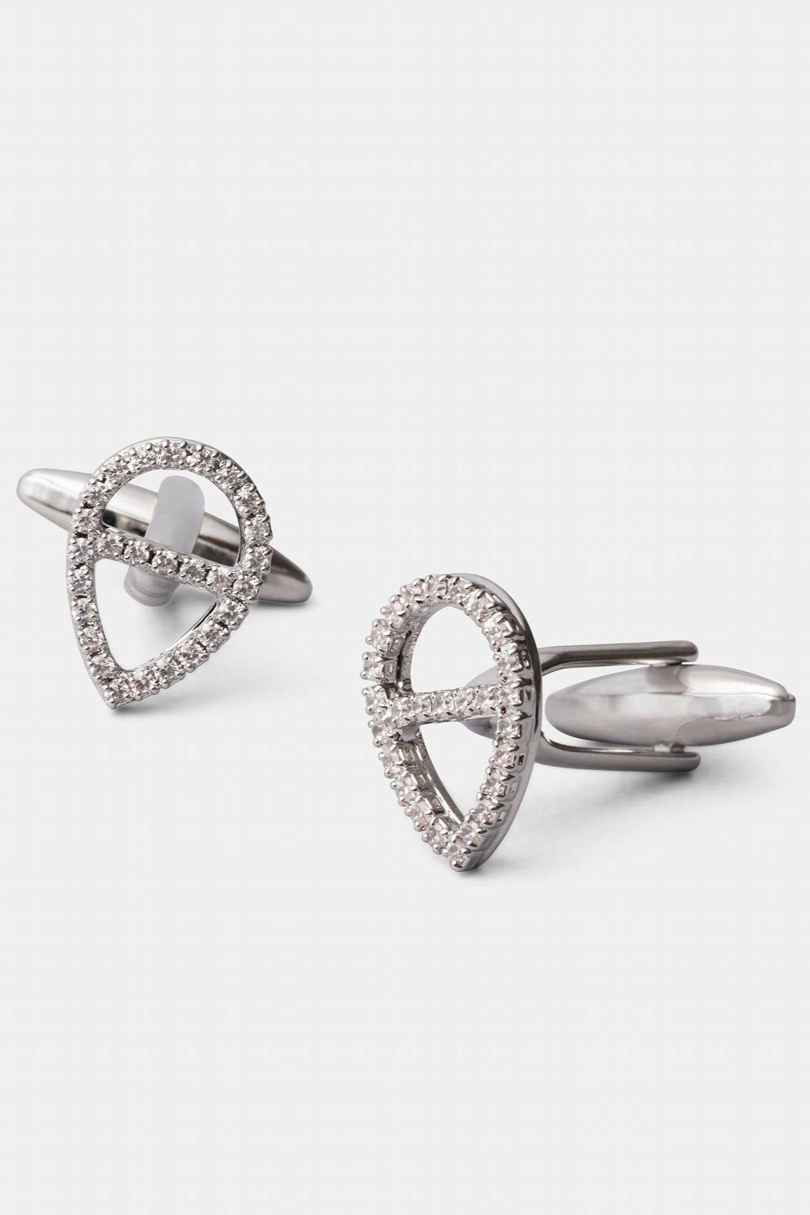 Swarovski Pear Shape Cufflinks.