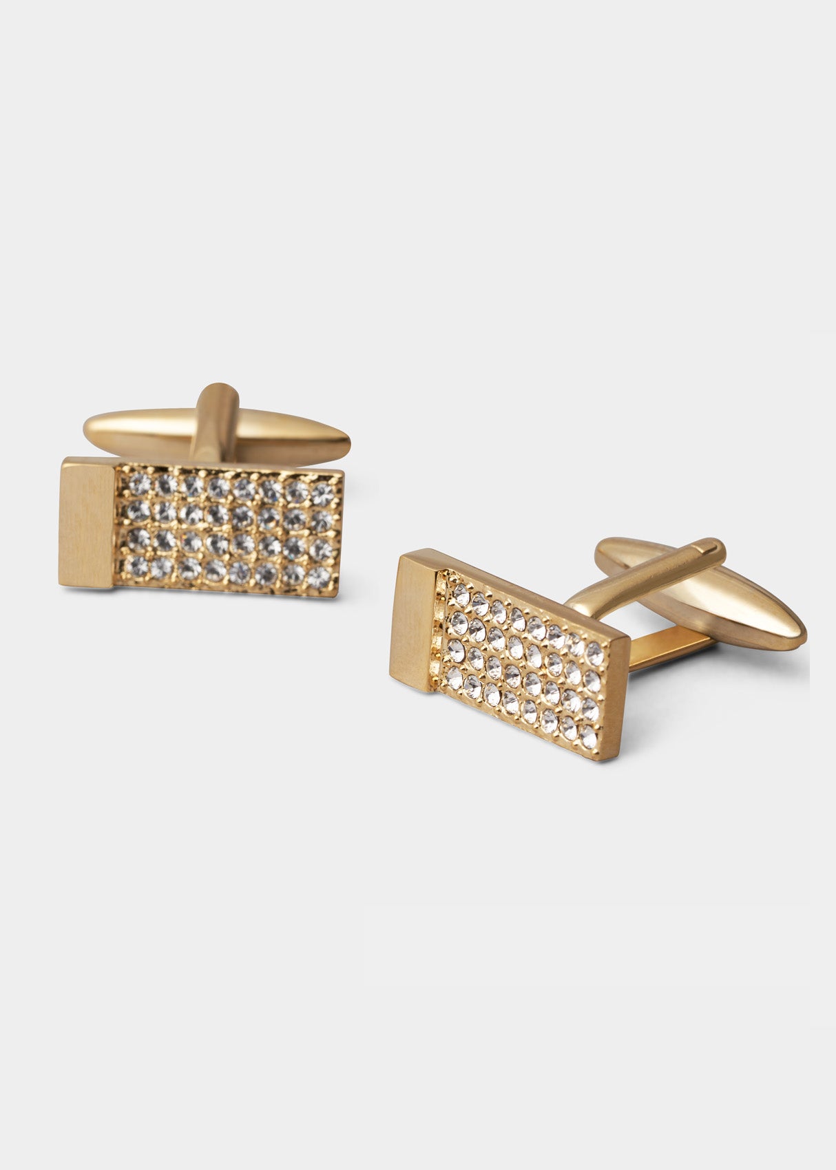 Swarovski Crystal Rectangle Cufflinks.