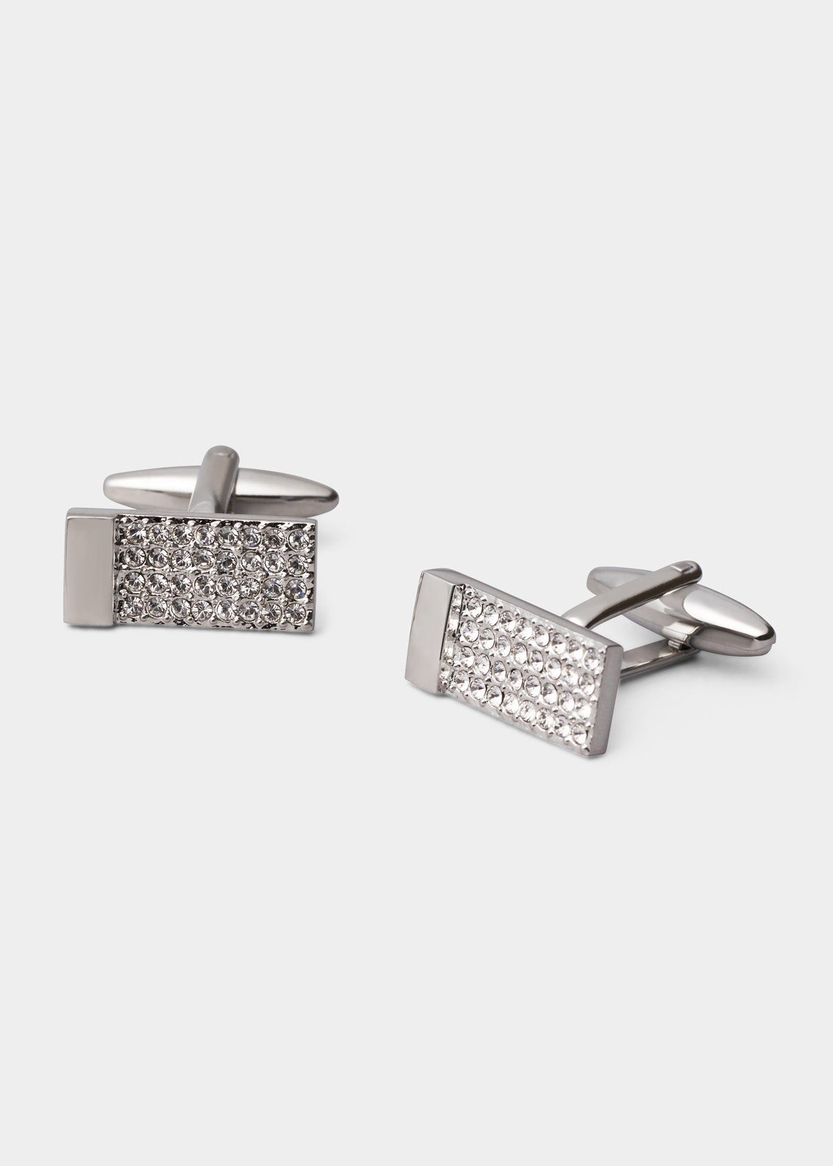 Swarovski Crystal Rectangle Cufflinks.