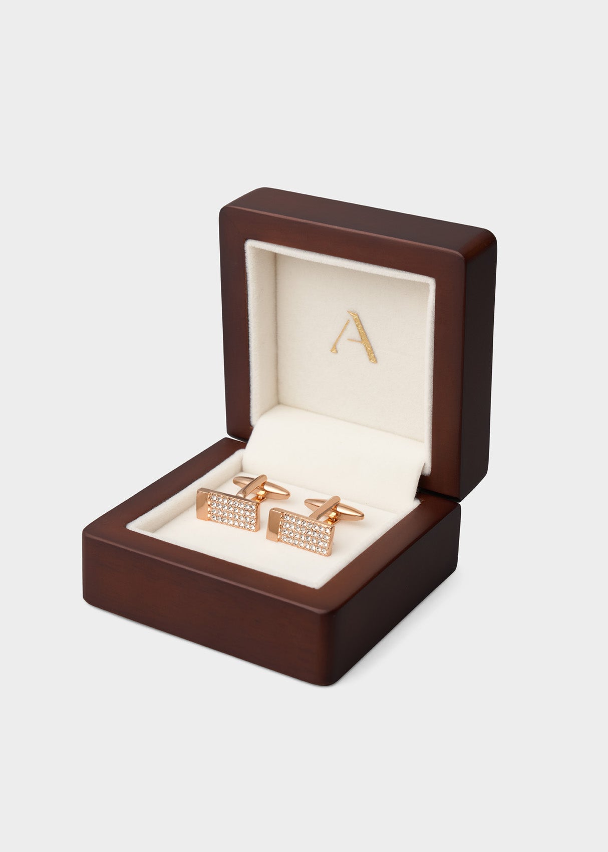 Swarovski Crystal Rectangle Cufflinks.