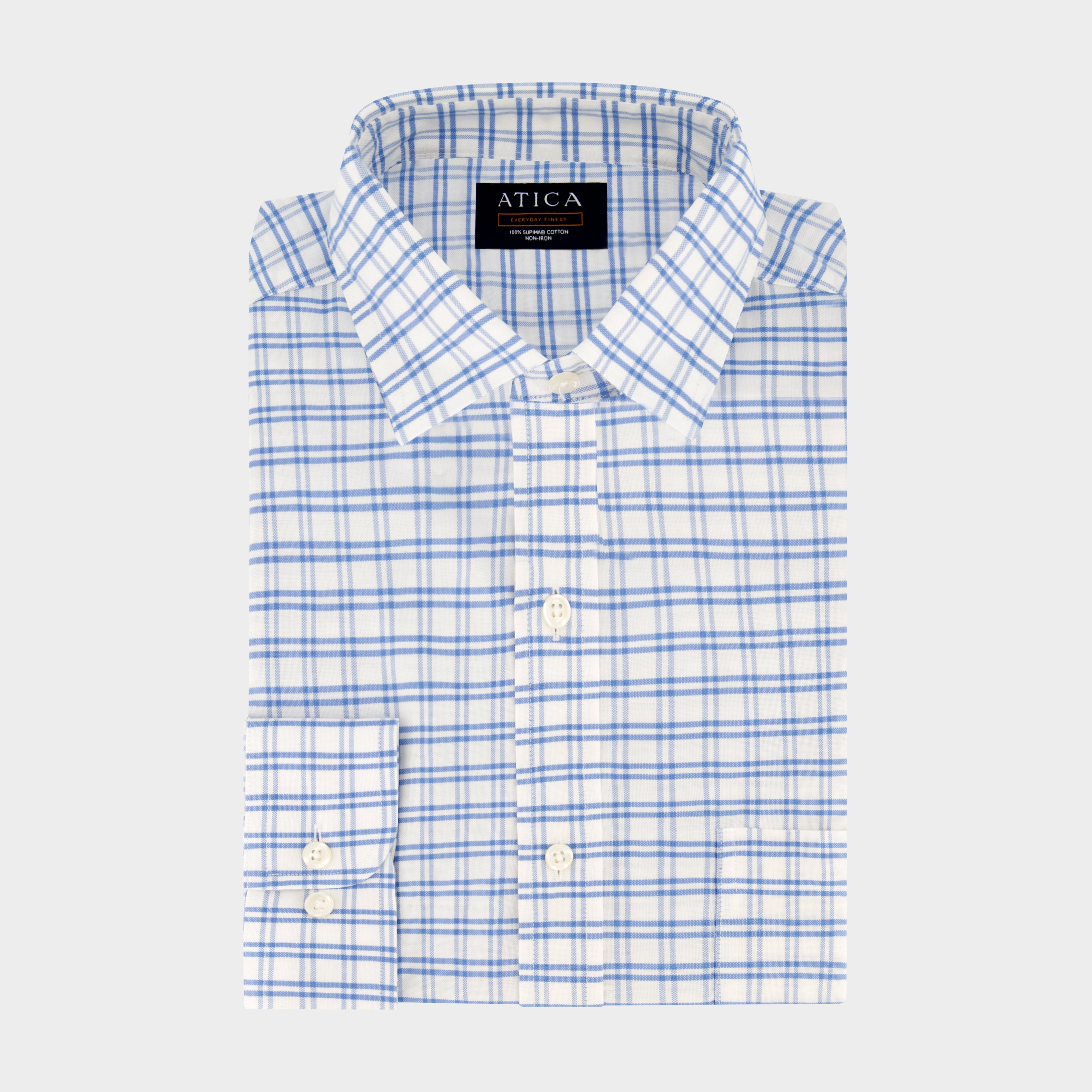 EVERYDAY Light Blue Grid Shirt.