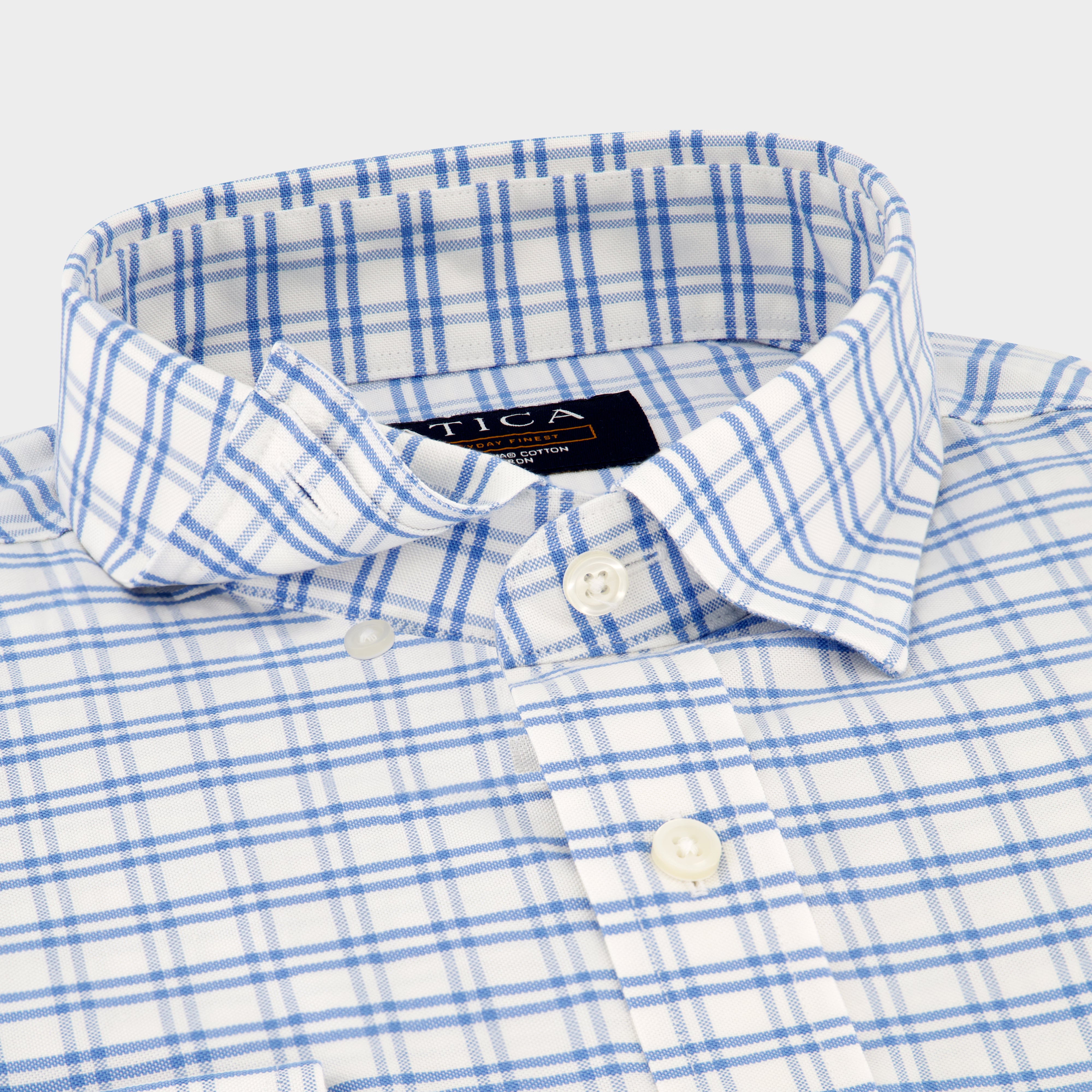 EVERYDAY Light Blue Grid Shirt.