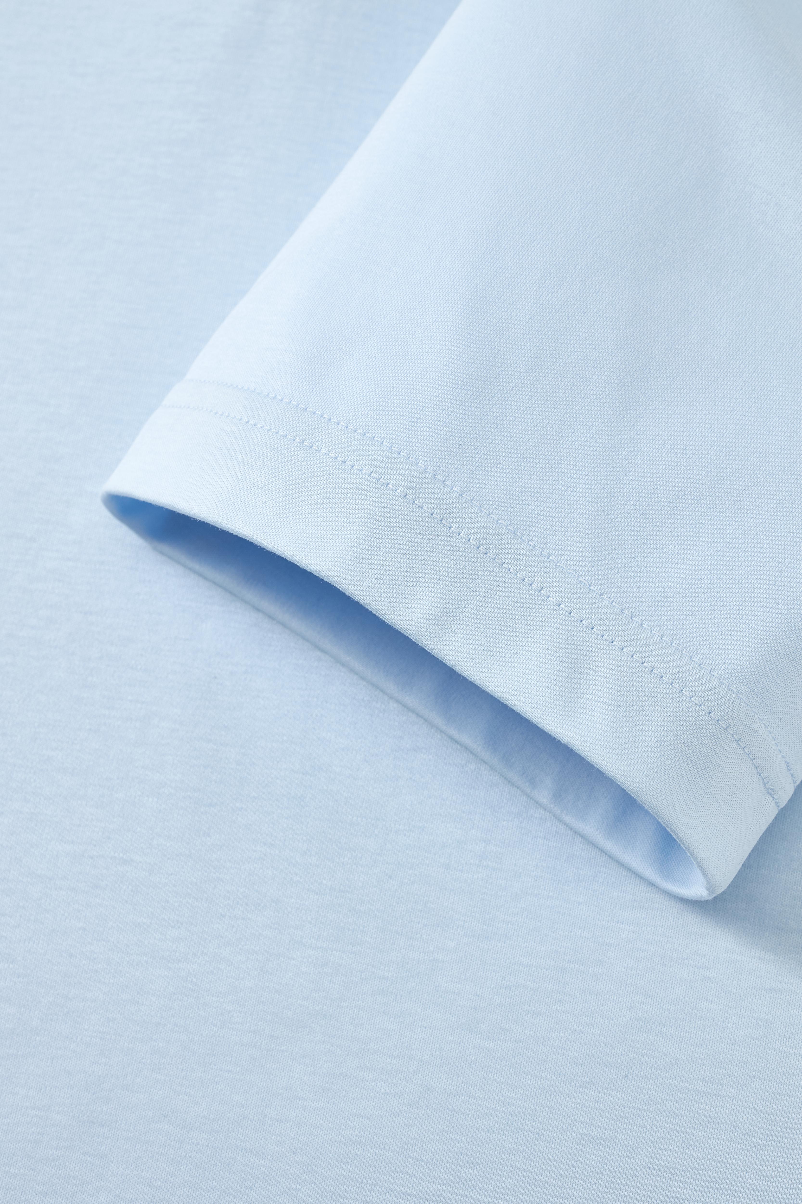 Sky Blue Buttonless Performance Polo - Atica Man