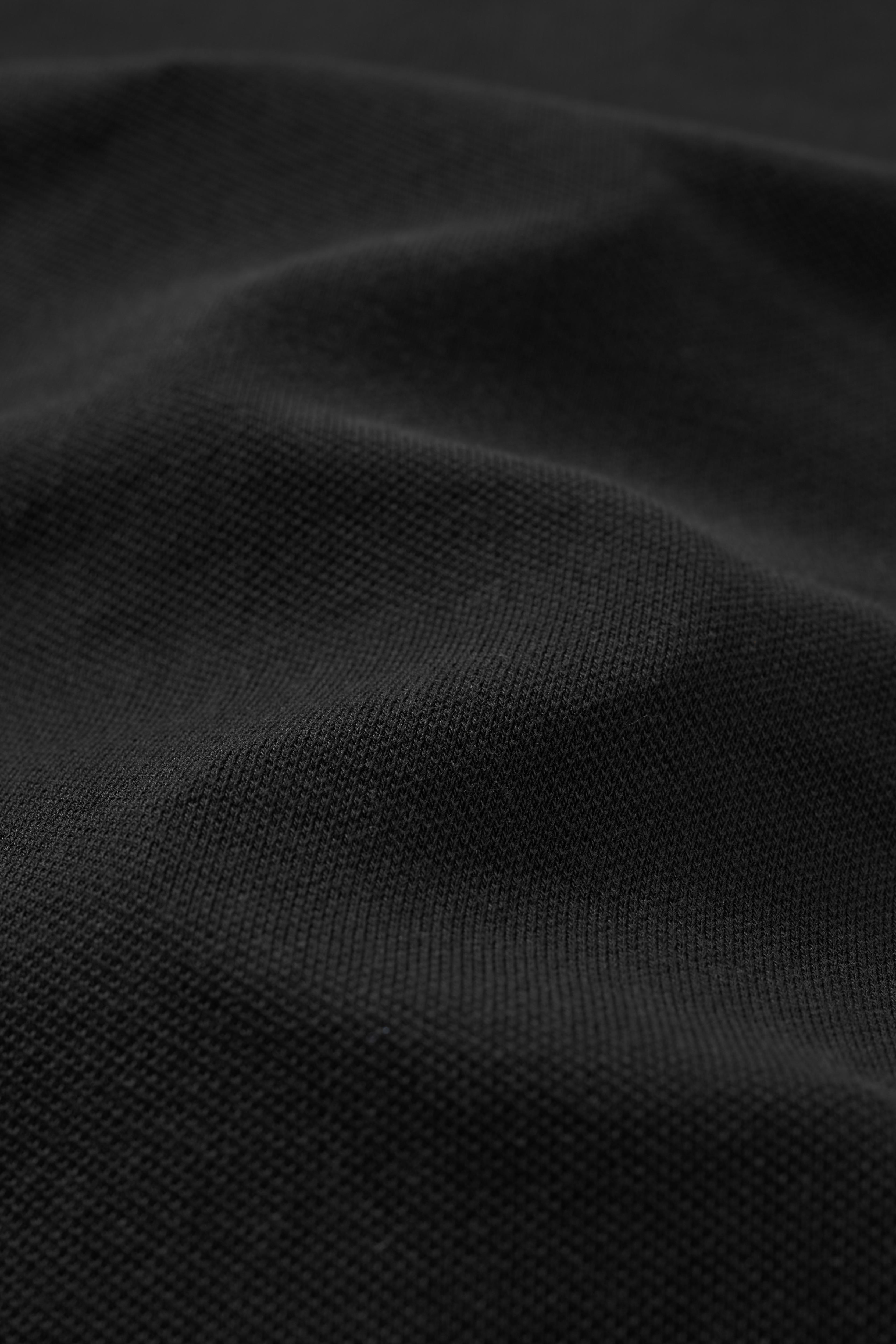 Black Buttonless Performance Polo - Atica Man