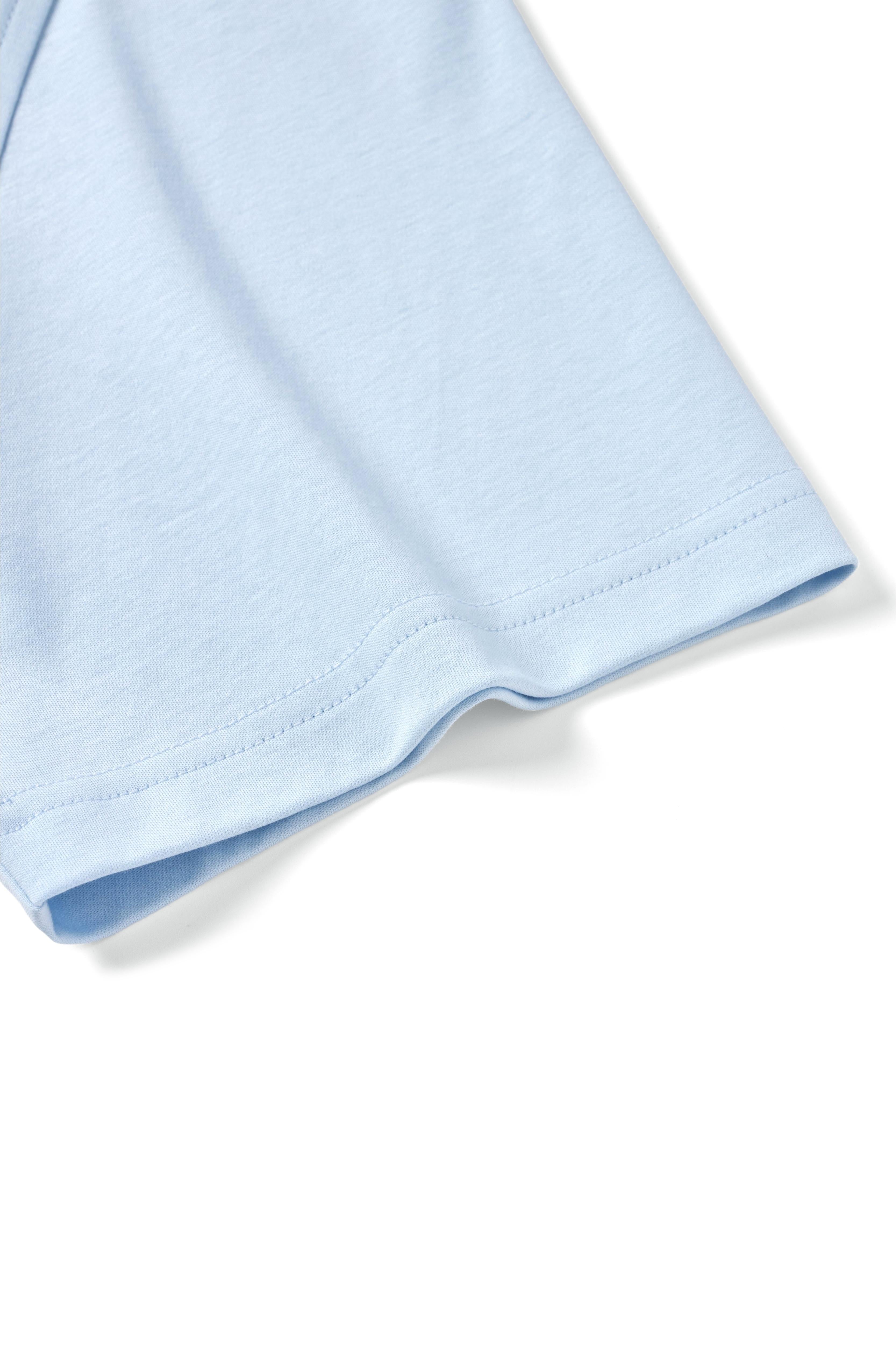 Tokyo Short Sleeve Knit Shirt Sky Blue - Atica Man
